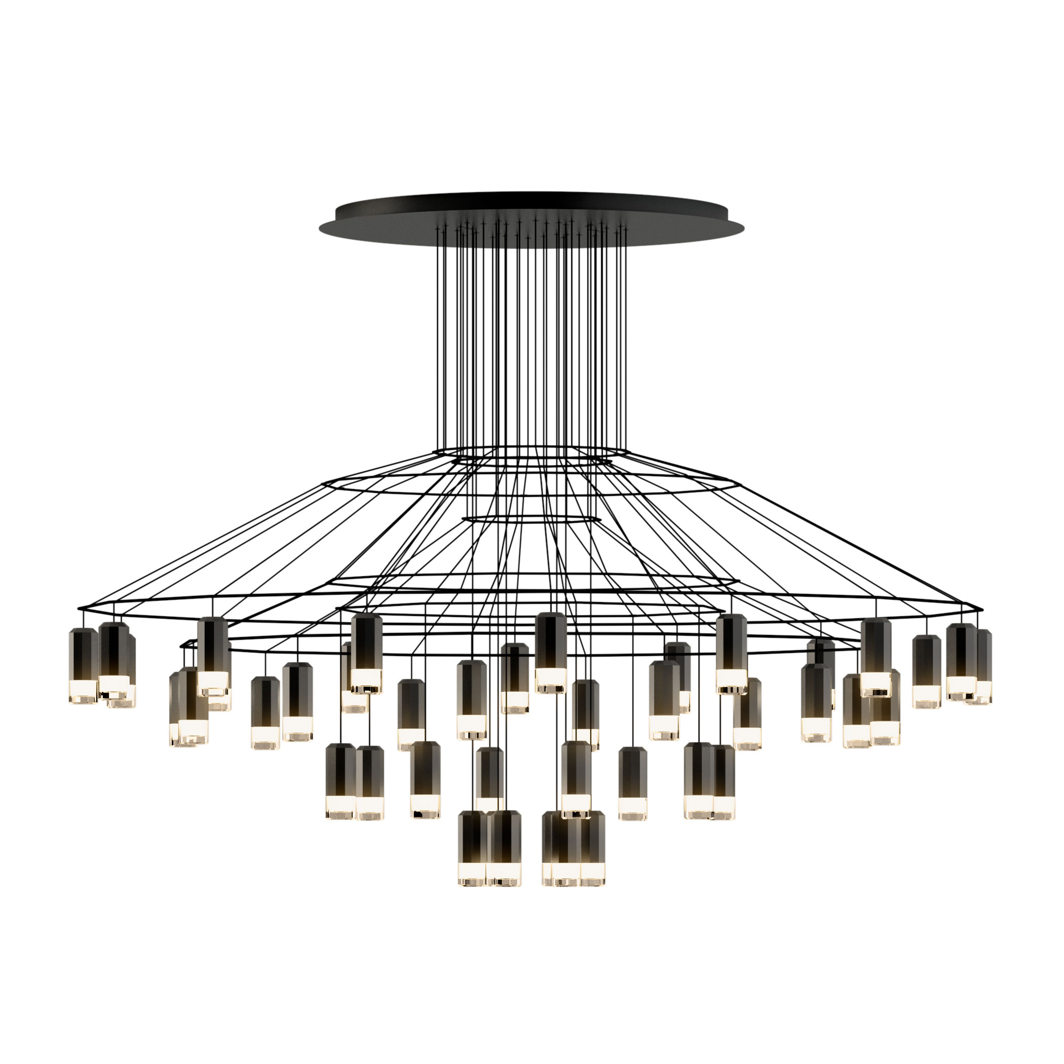 Wireflow Wide Chandelier by Vibia 0376 04 12 VIB1313219