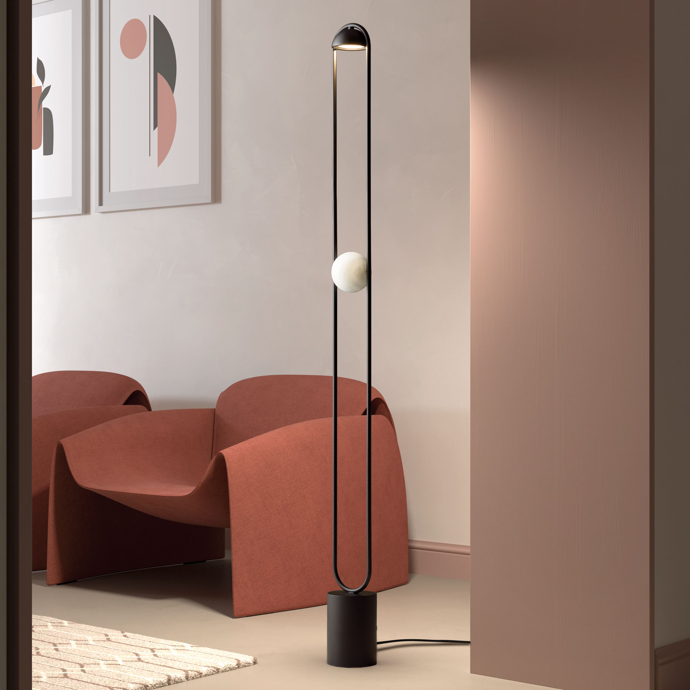 Luppiter Sphere Floor Lamp by Masiero LUPPITER STL 1 11 V90ALA MSR1353812