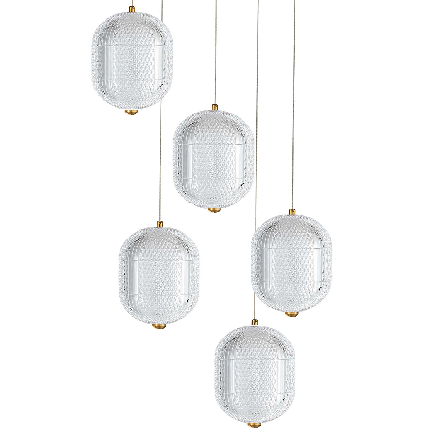 Peri Multi-Light Pendant by Dainolite | PRI-1530LEDP-AGB | DAI1396940