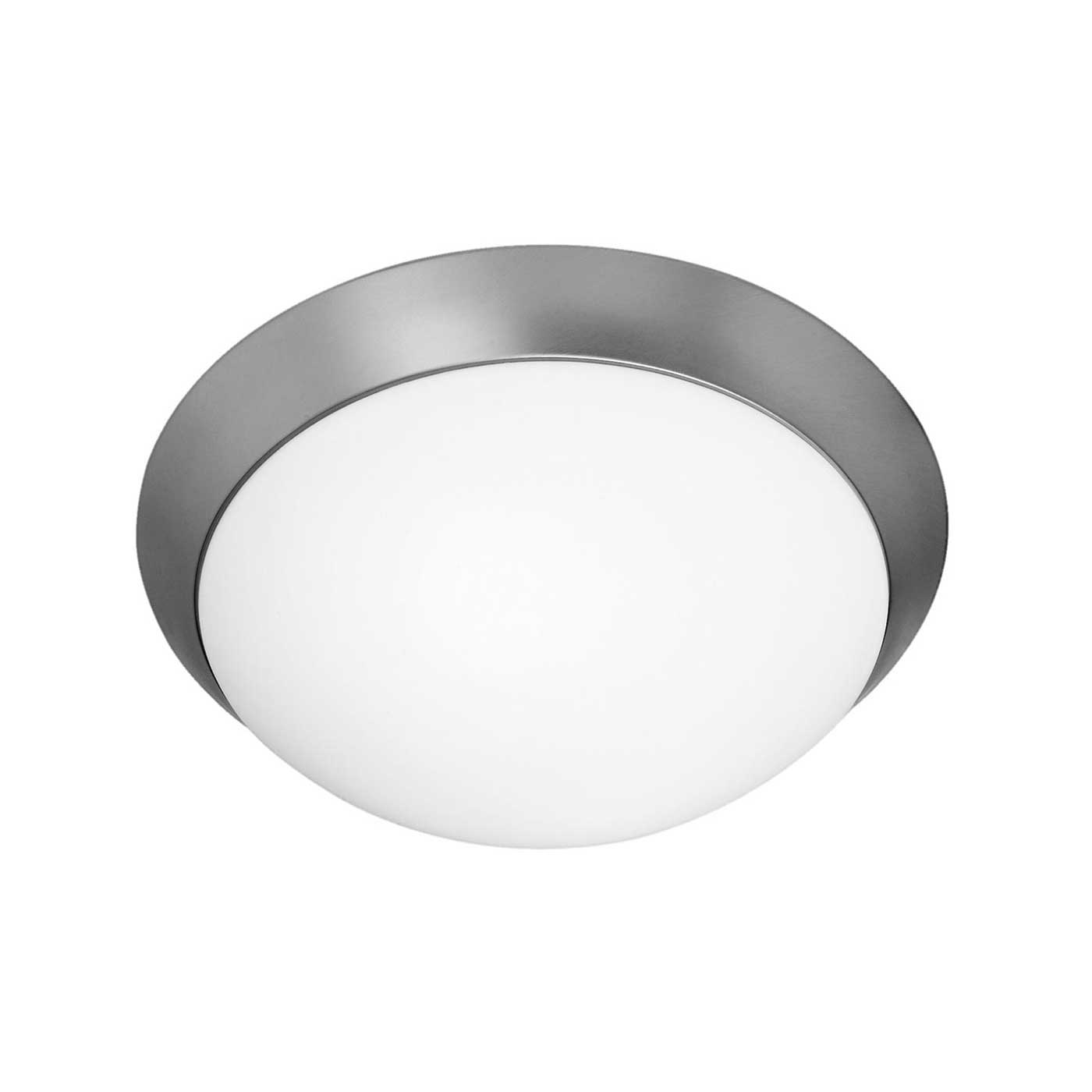 ACCE 20625-BS/OPL 13" COBALT FLUSH MOUNT BRUSHED STEEL FINISH OPAL GLASS