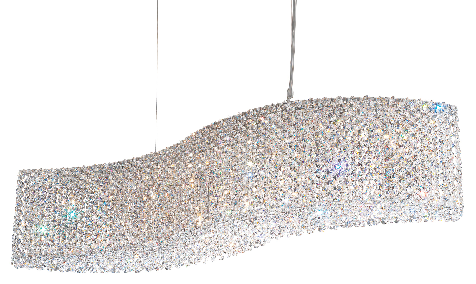 Refrax Wave Linear Chandelier by Schonbek Signature RE3214S SCH170015