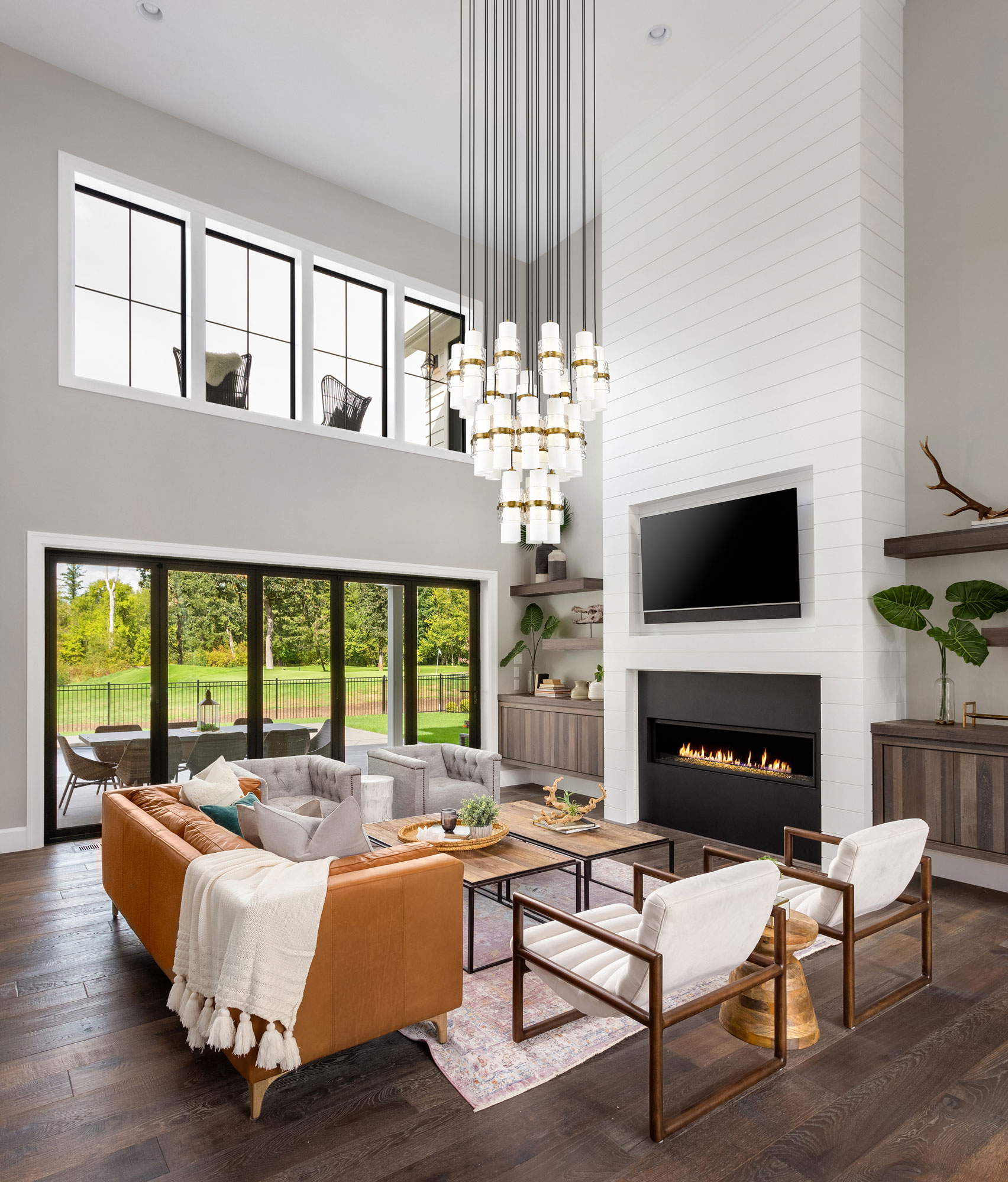 Cayden Round Multi Light Pendant by Z-Lite | 1946P-5R-MGLD
