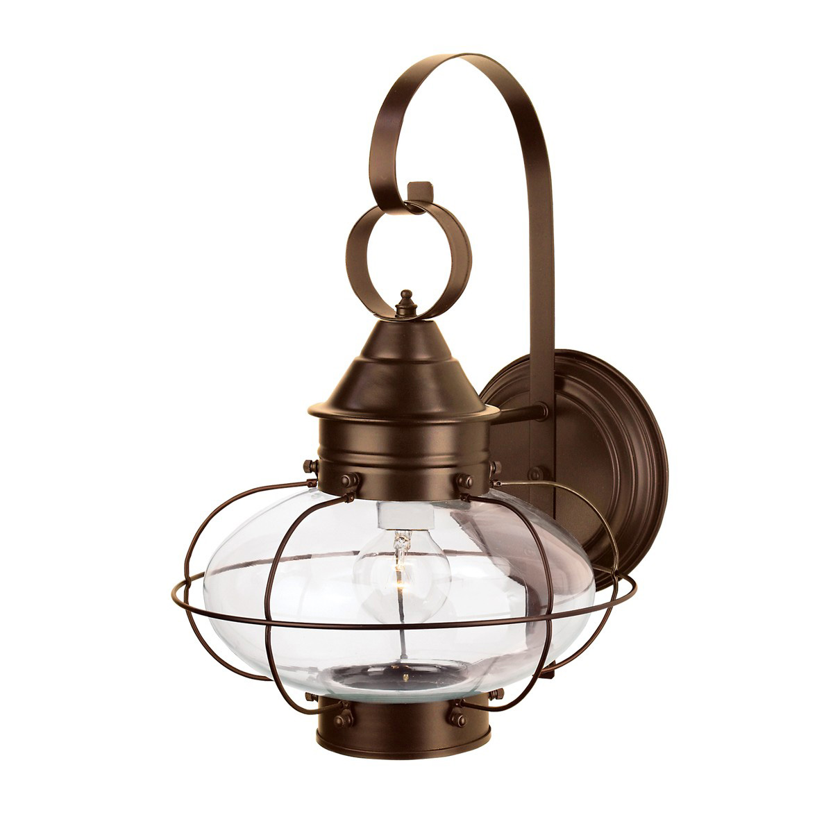 Cottage Onion Outdoor Wall Light By Norwell Lighting 1324 Br Cl