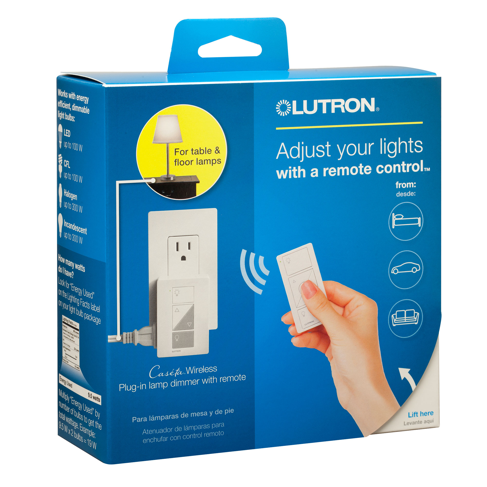 tand stof Profit Caseta Plug-in Lamp Dimmer with Pico Remote Control Kit by Lutron |  P-PKG1P-WH | LUT206187
