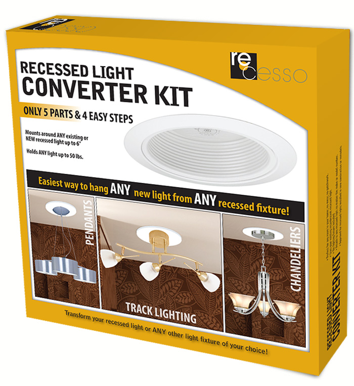 Recessed Light Converter Kit By Recesso, How To Change A Recessed Light Fixture Pendant
