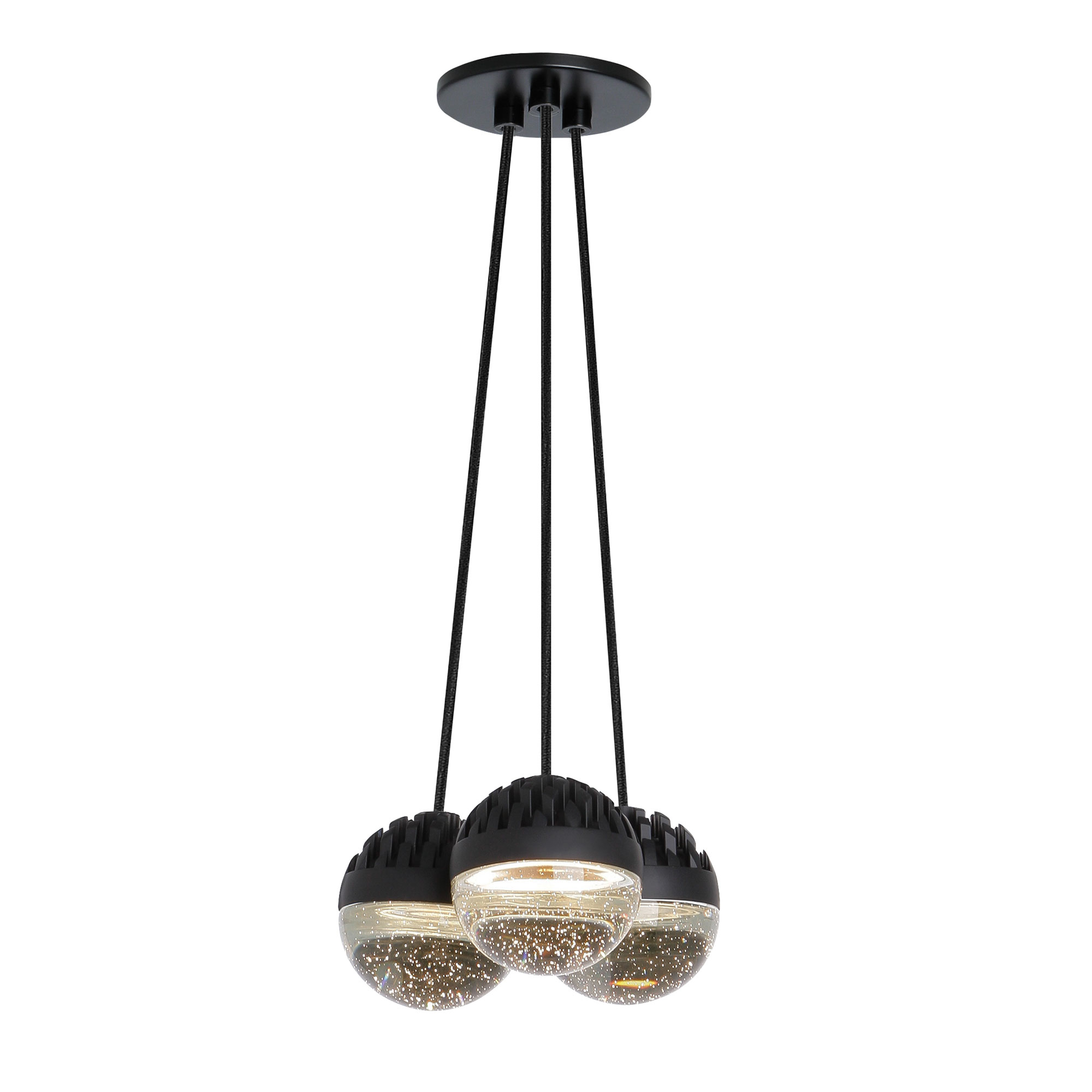 Sphere 3 Light Suspension By Lbl Lighting Lp84903blcrled930