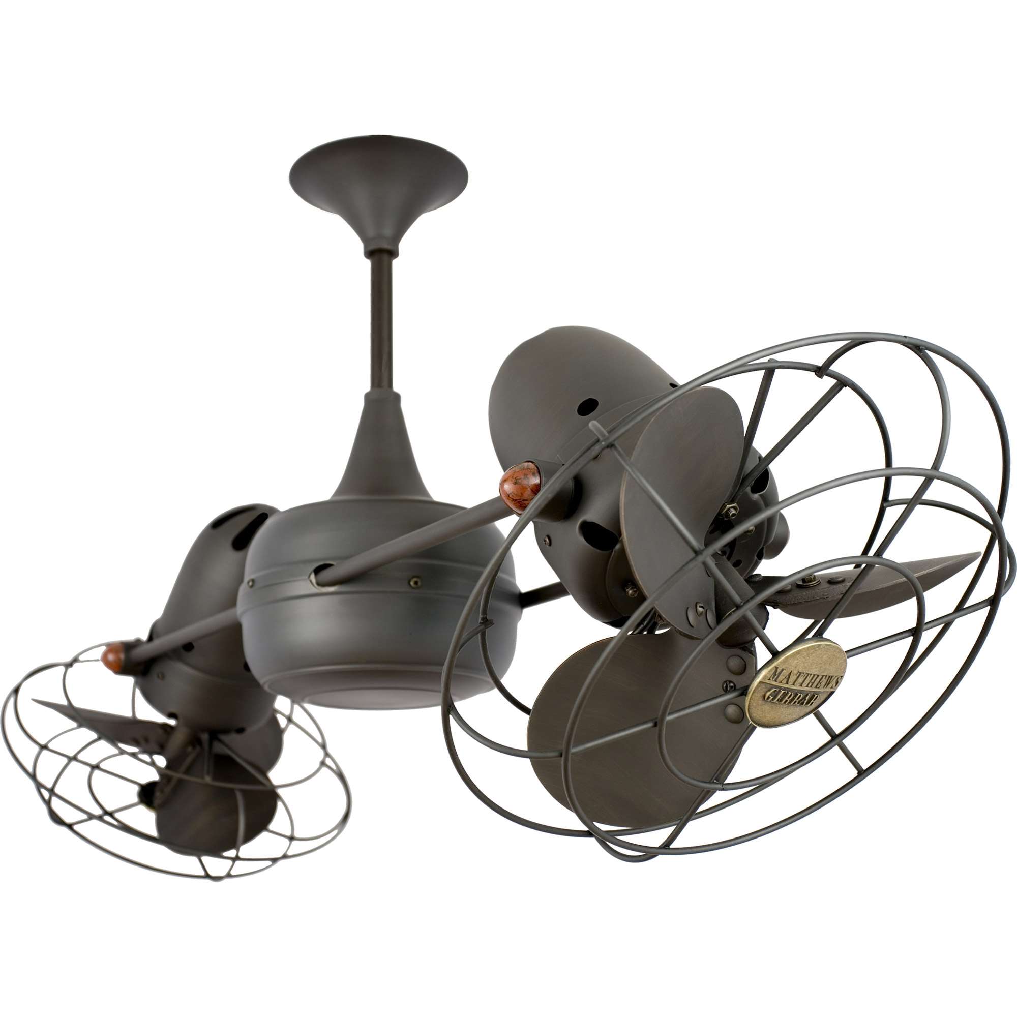 Duplo Dinamico Metal Ceiling Fan By Matthews Company Dd Bz Mtl