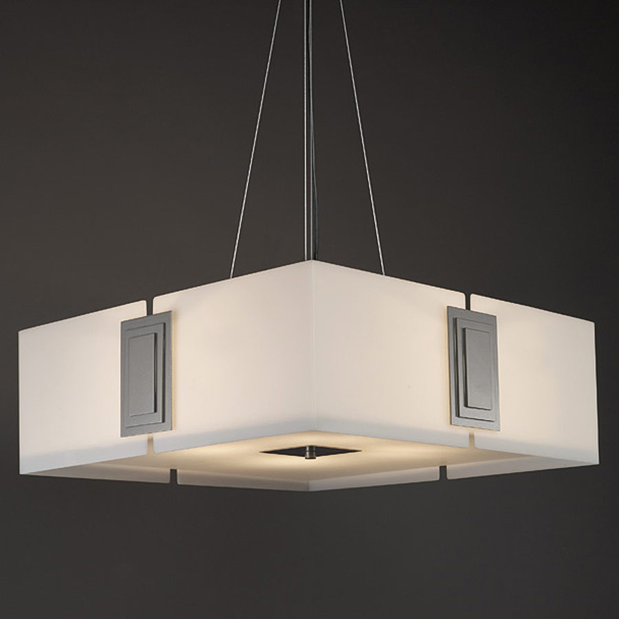 Genesis Square Pendant by UltraLights | 11209-16-BK-WS-03