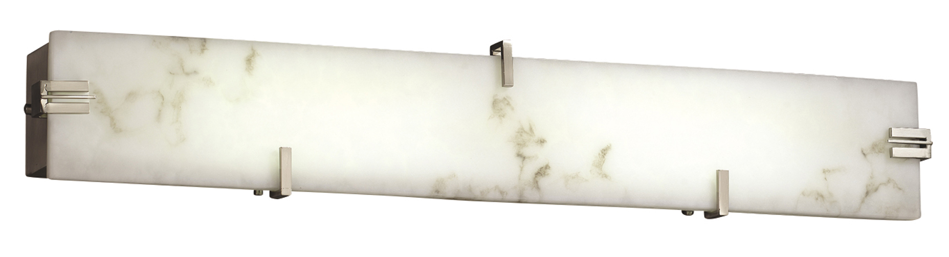 Clips 28 inch LED Linear Bathroom Vanity Light by Justice Design |  FAL-8870-NCKL | JUS380237
