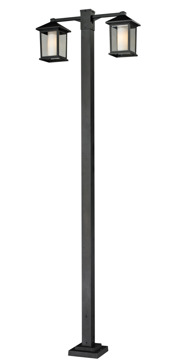 Mesa 2 Light Outdoor Pole By Z Lite 523 536p Bk
