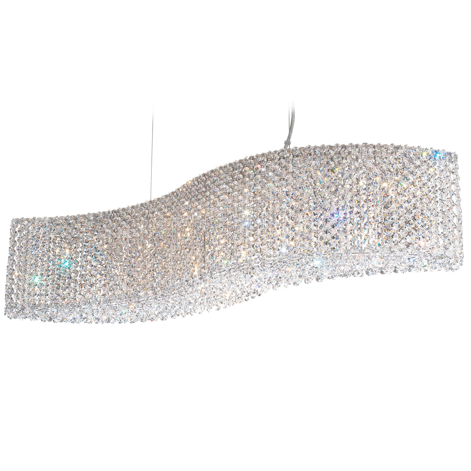 Refrax Wave Linear Chandelier By Schonbek Re3214a Refrax Wave Linear Chandelier By Schonbek Re3214a