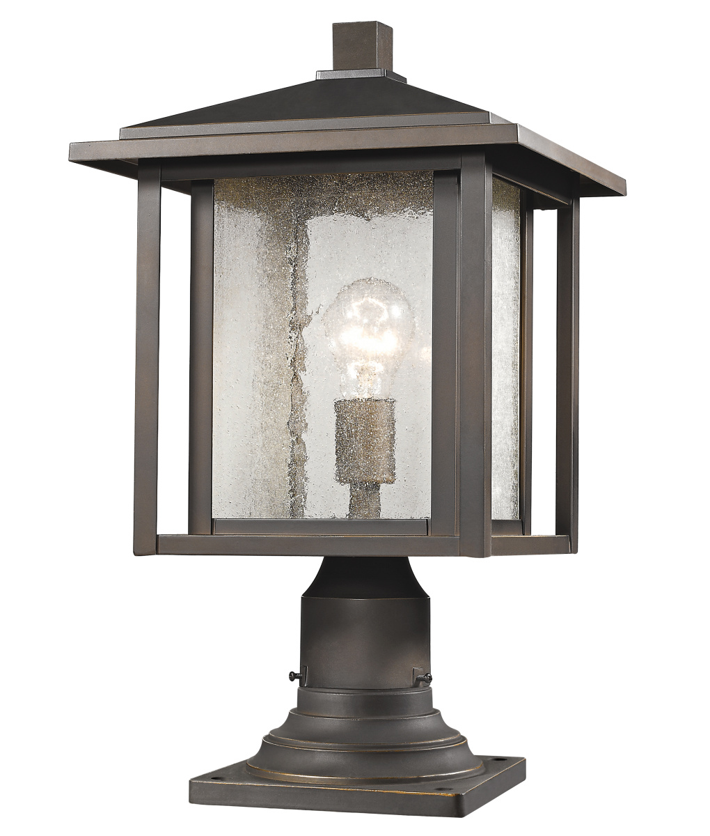 Z-Lite Aspen 100-Watt 16.5-in Black Traditional Pier Mount Z-Lite Aspen 100-Watt 16.5-in Black Traditional Pier Mount