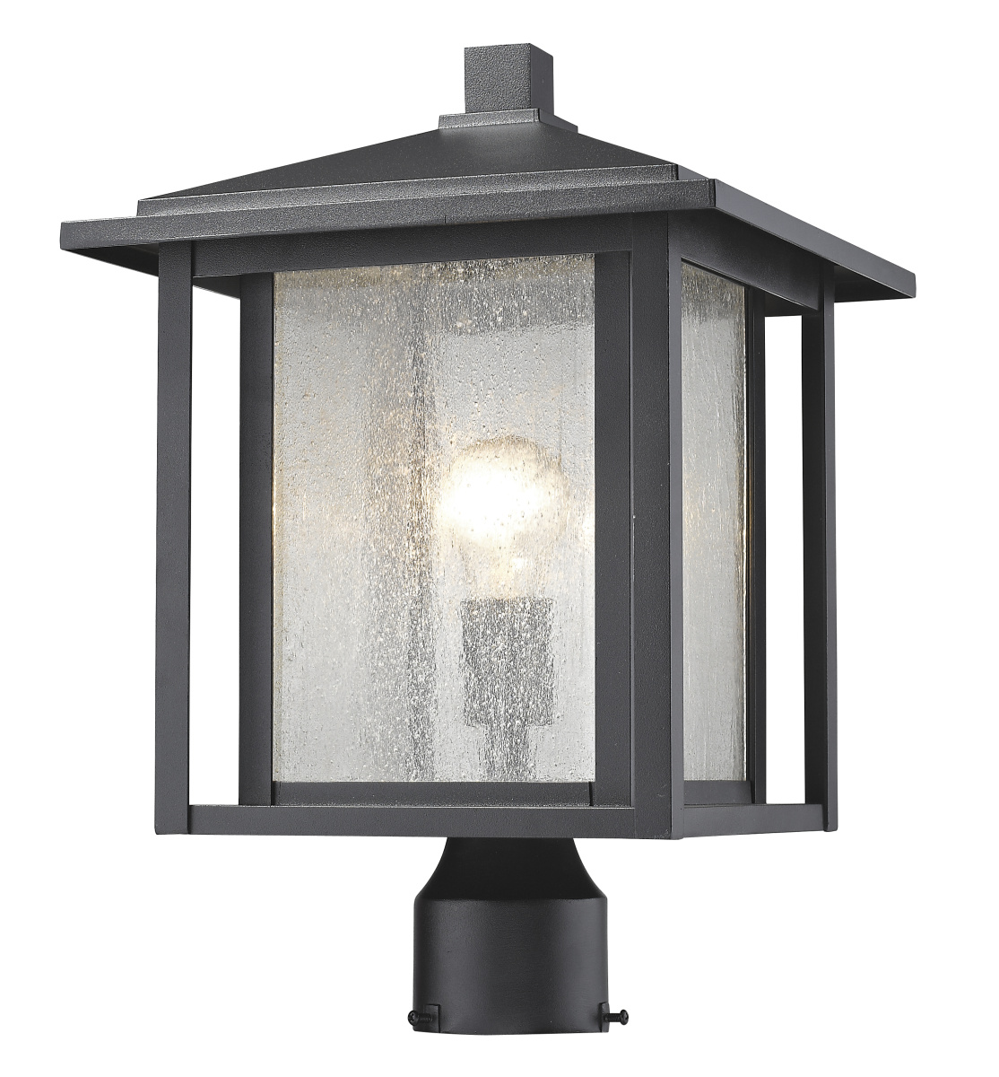Z-Lite Aspen 100-Watt 16.25-in Black Modern/Contemporary Post Light Z-Lite Aspen 100-Watt 16.25-in Black Modern/Contemporary Post Light