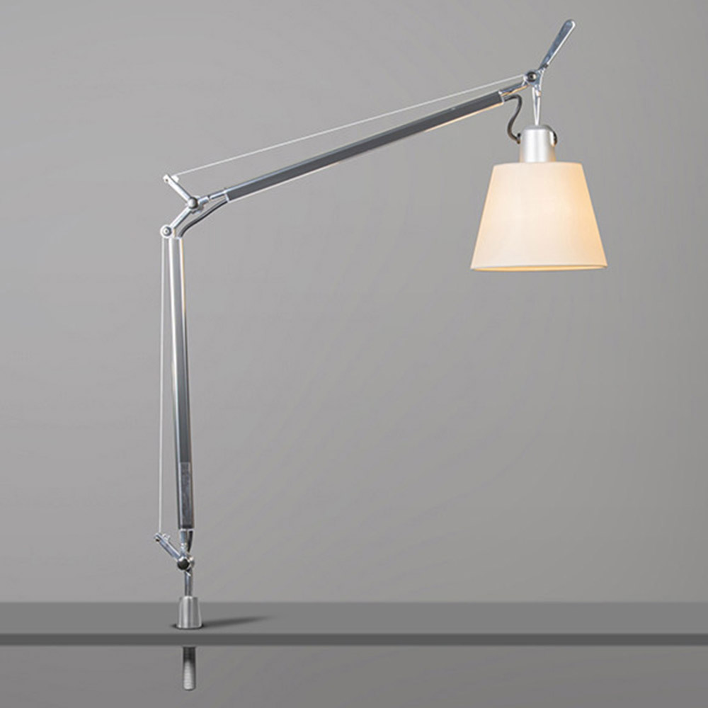 Artemide Brand new Artemide Tolomeo Italian desk task lamp with grey shade & desk mount 