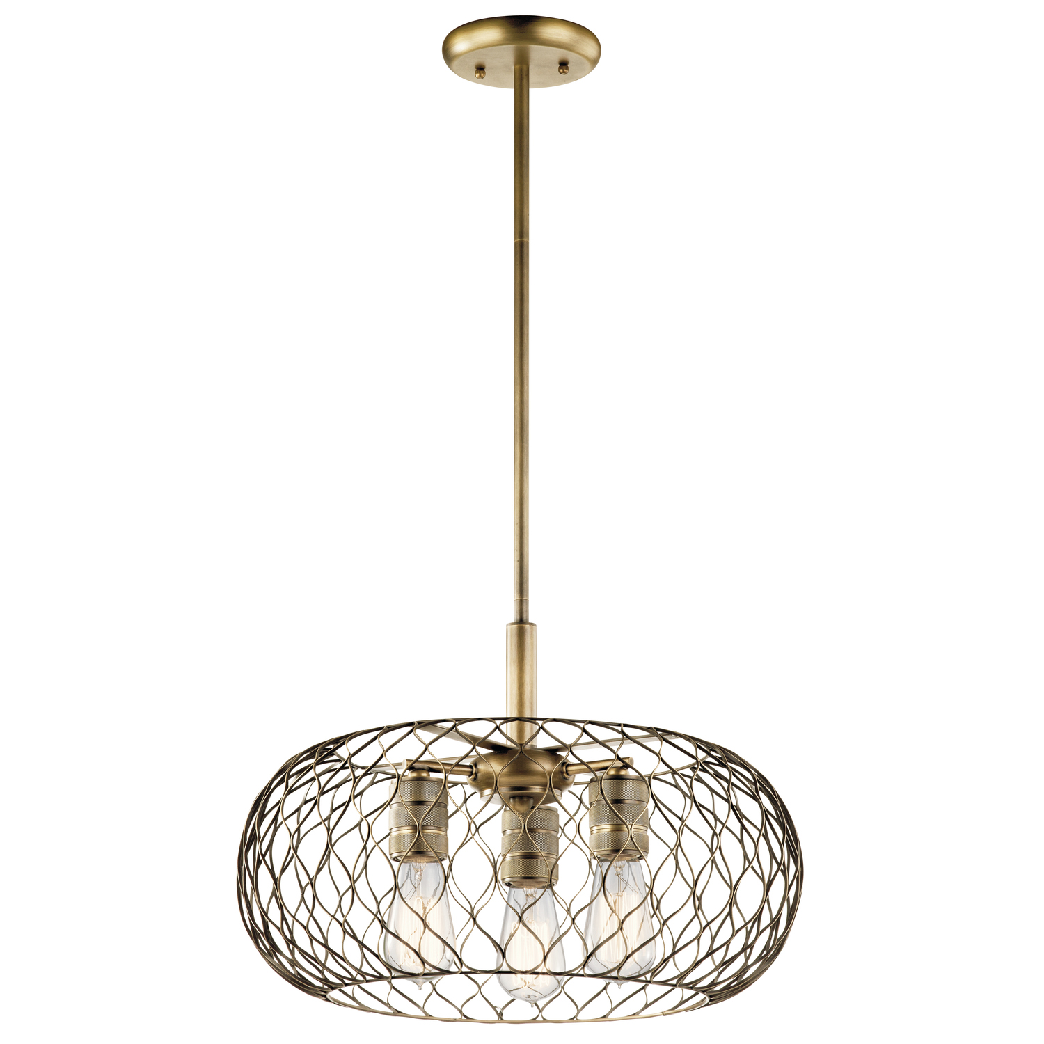 Devin 3 Light Pendant By Kichler 43958nbr Devin 3 Light Pendant By Kichler