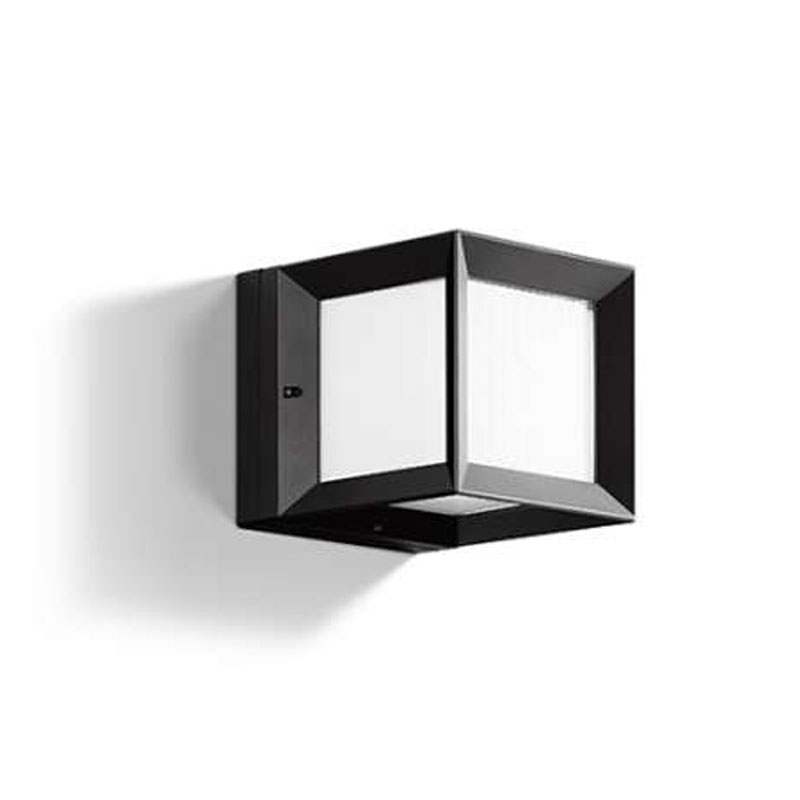 Glass Block Framed Wall Ceiling Light Fixture By Bega B22423 Blk
