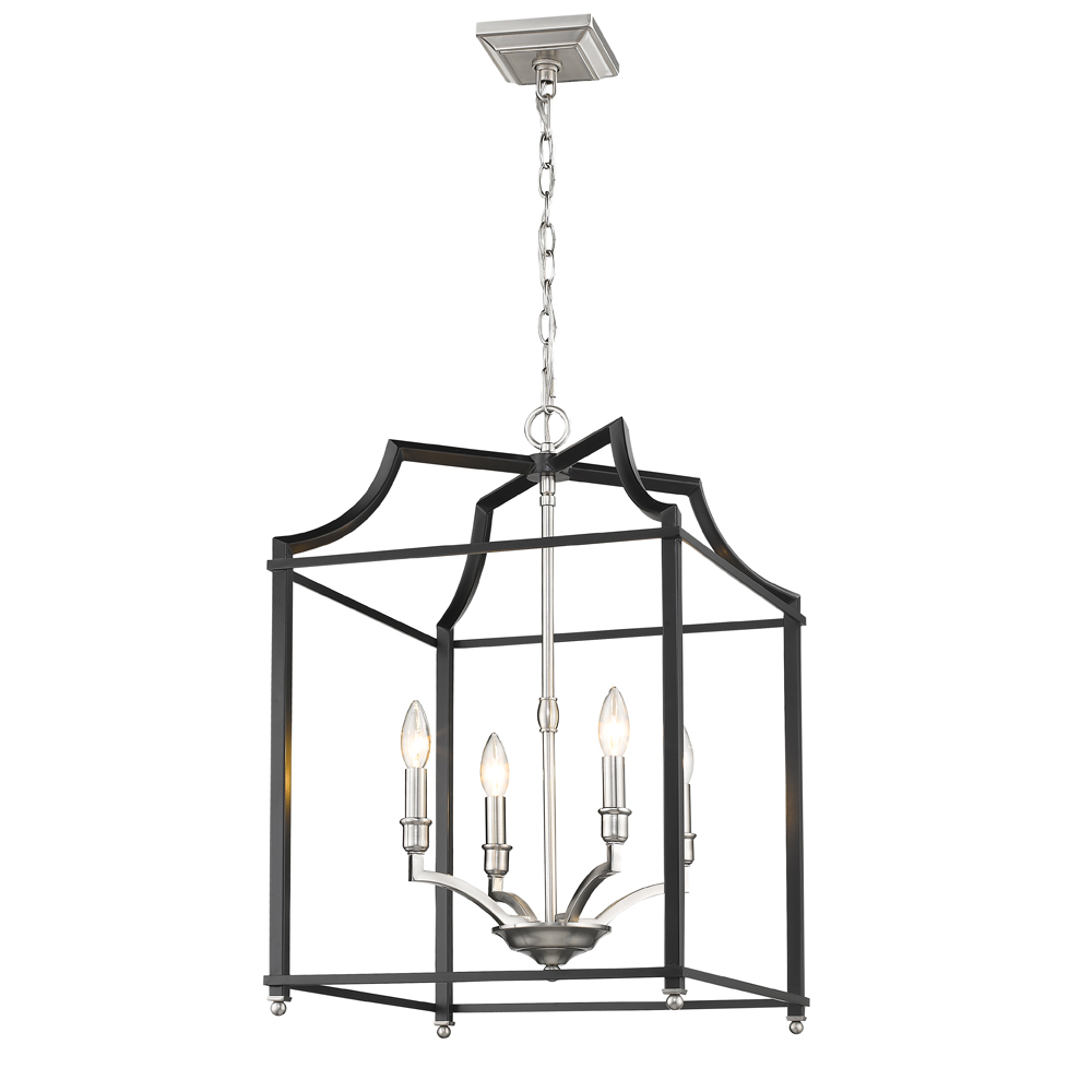 Leighton Pendant By Golden Lighting 8401 4p Pw Blk Leighton Pendant By Golden Lighting 8401 4p Pw Blk