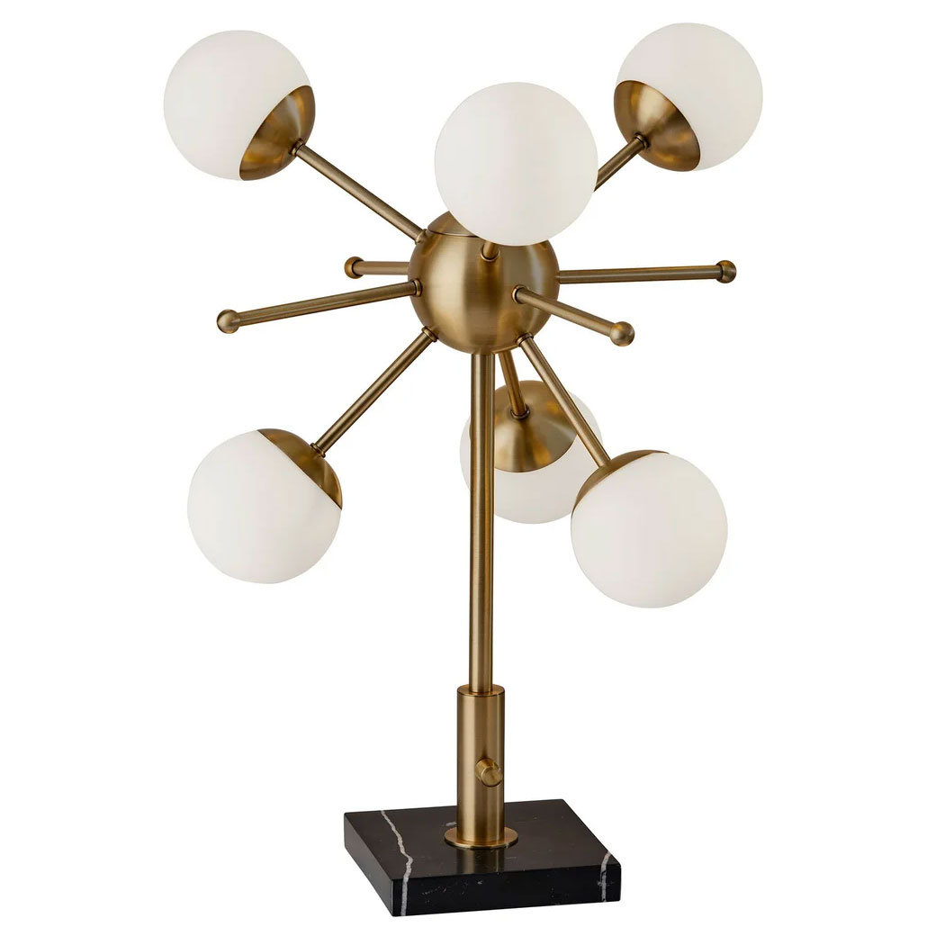 Doppler Table Lamp By Adesso Corp, Doppler Antique Brass Led Tree Floor Lamp