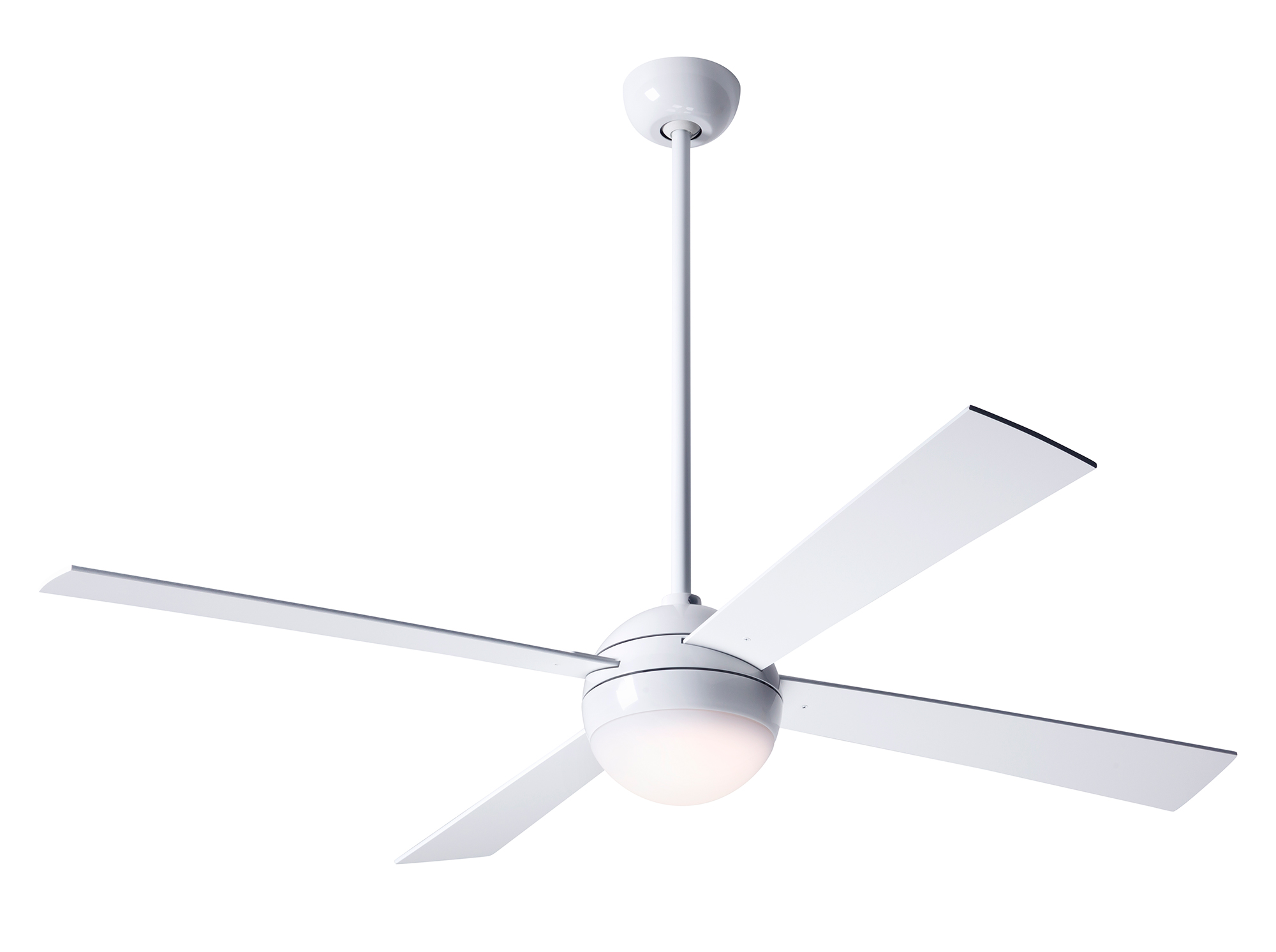 Ball Ceiling Fan With Light By Modern Fan Co Bal Gw 42 Wh 652 004