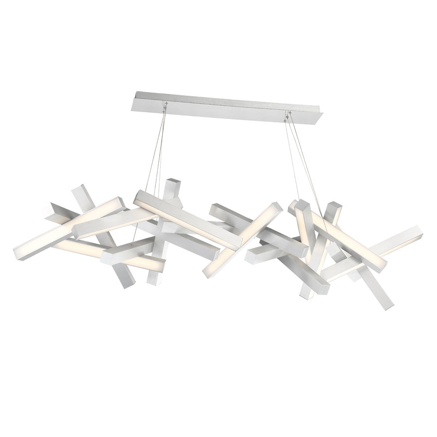 Chaos Linear Chandelier By Modern Forms Pd 64872 Al