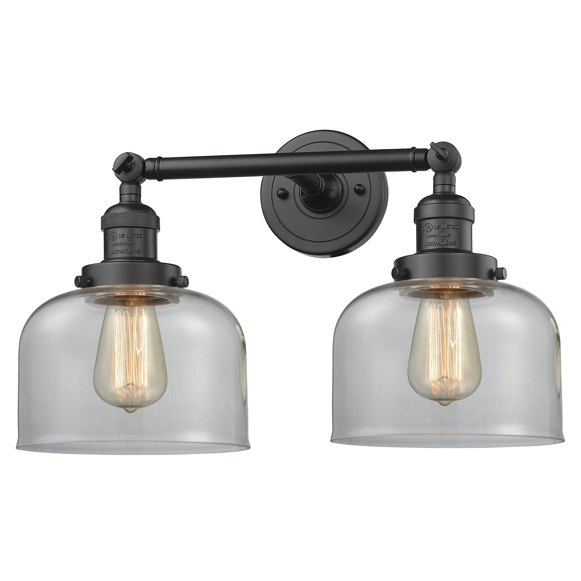 Large Bell Bathroom Vanity Light By, Clear Glass Bell Vanity Light Shade
