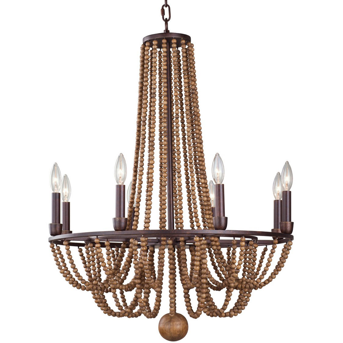 Kalco 505272RM 12 Light Chandelier Beechwood Royal Mahogany