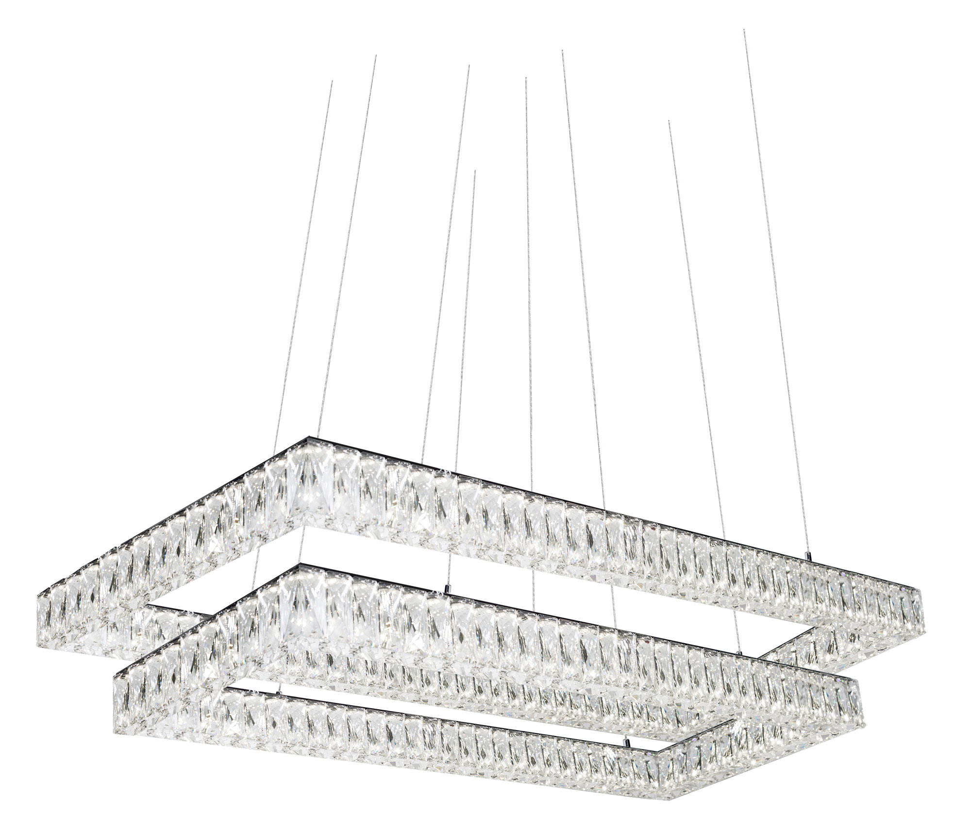 Solaris Double Tier Rectangular Chandelier By Kuzco Lighting Ch7898 4000k Solaris Double Tier Rectangular Chandelier By Kuzco Lighting Ch7898 4000k