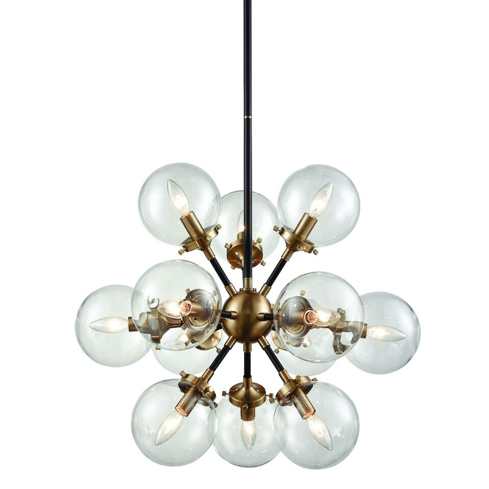 black and gold sputnik chandelier