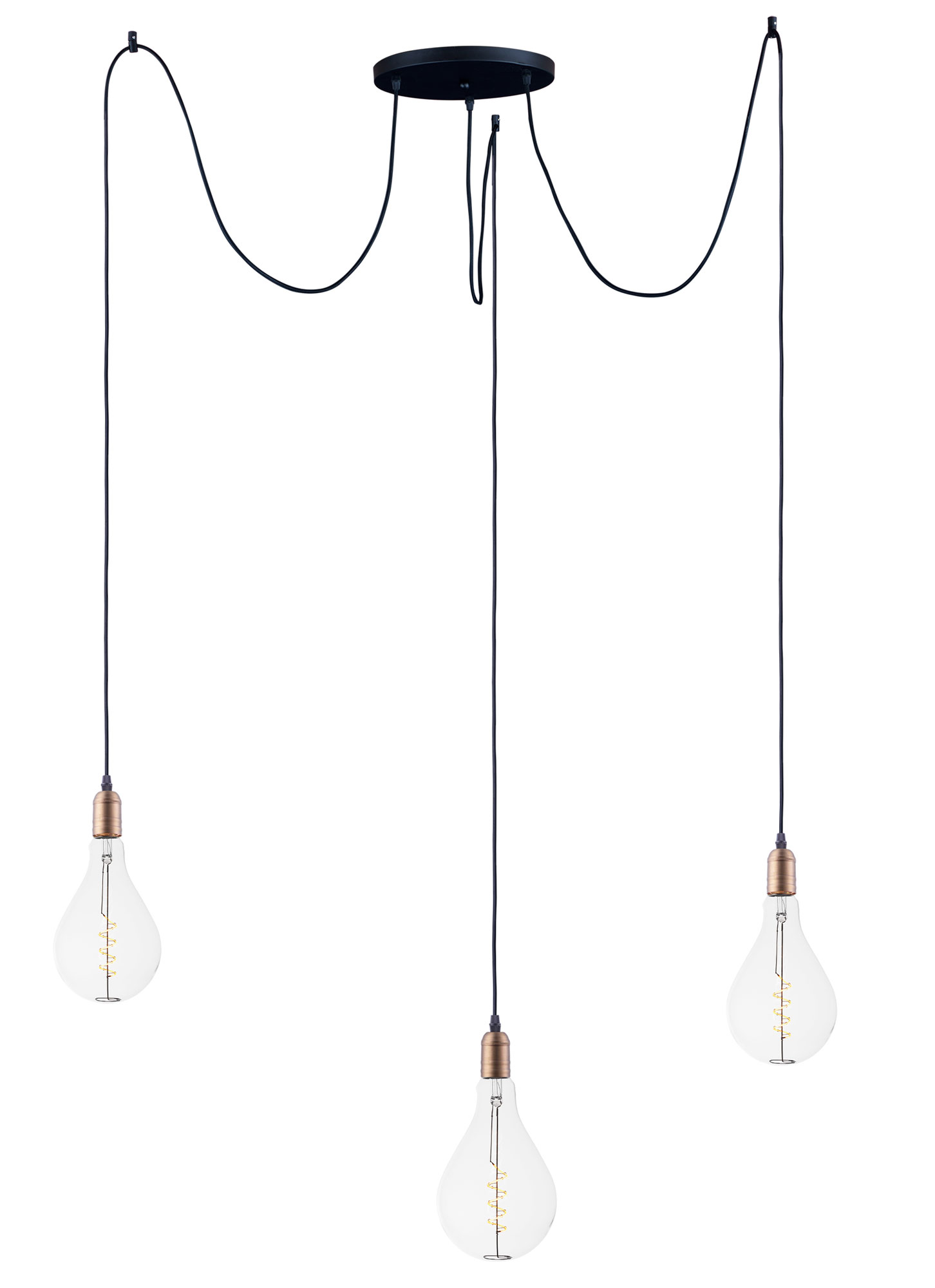 Early Electric Led Multi Light Pendant By Maxim Lighting 12123bkab Bul A50 Early Electric Led Multi Light Pendant By Maxim Lighting 12123bkab Bul A50