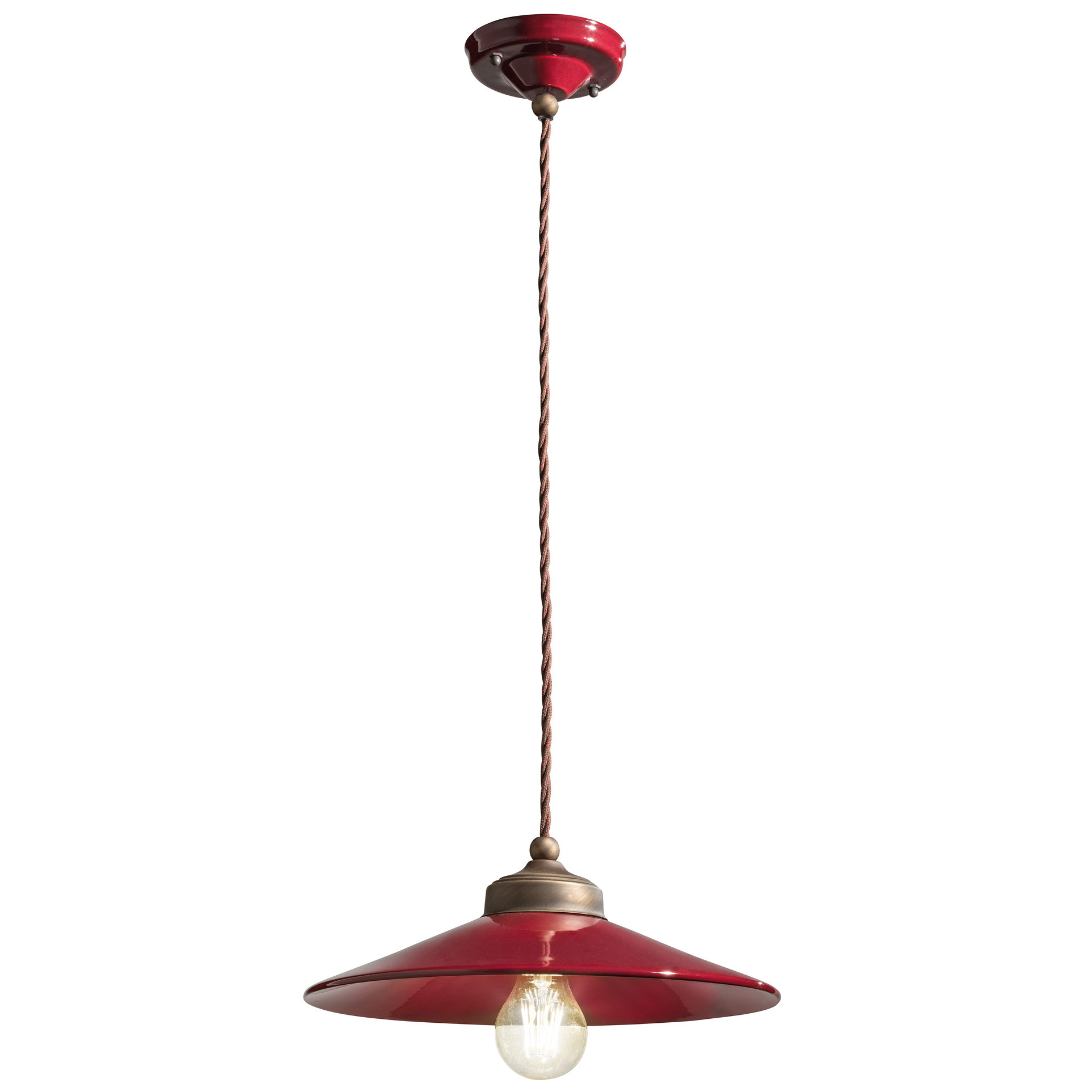 Ceramica Colors Small Pendant by Ferroluce | C1635-RF-BRD | FER672366