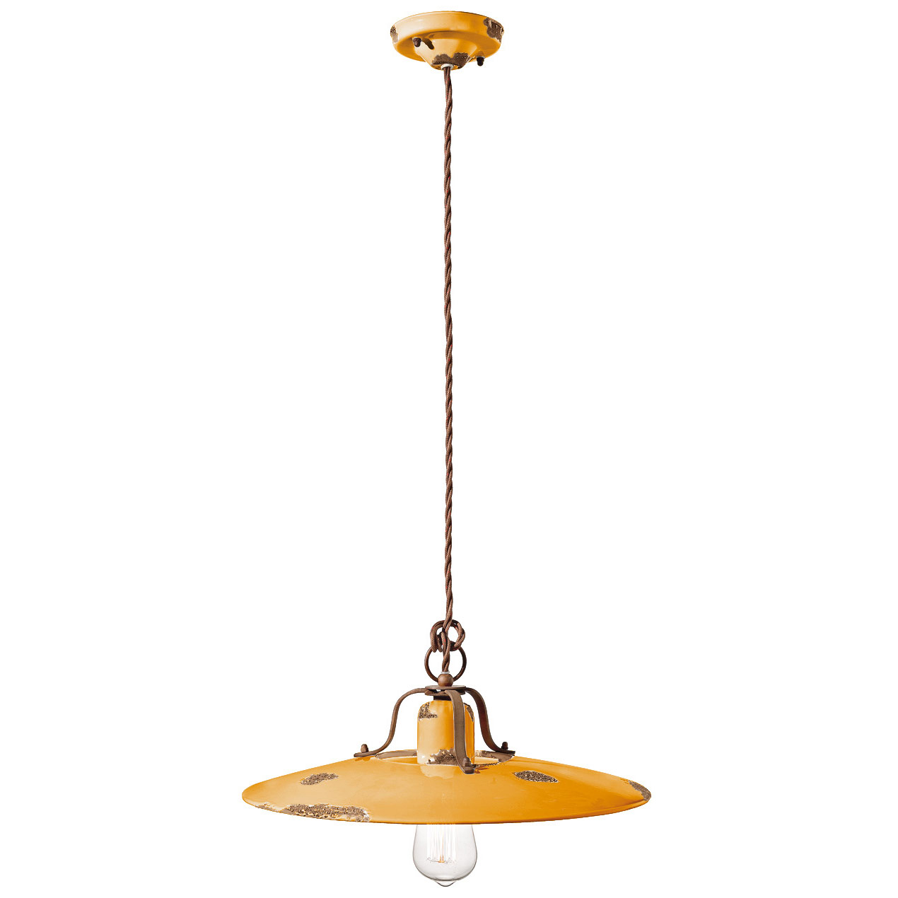 Ferroluce Pendelleuchte – Vintage Bordeaux, 40 Cm Durchmesser – 1-flammig, E27, Mit Keramikdiffusor