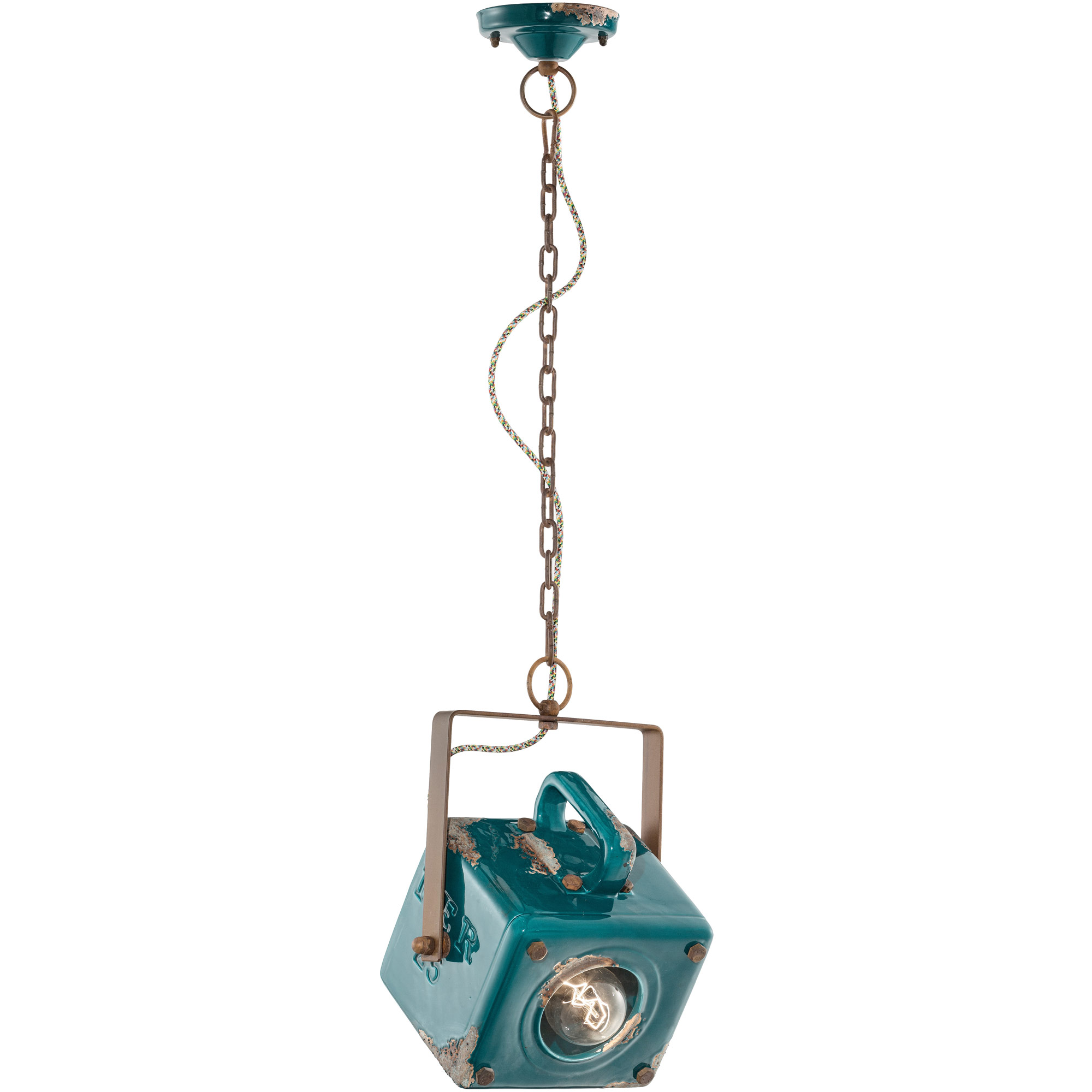 Industrial Spot Light Pendant by Ferroluce C1652 VIV FER672607