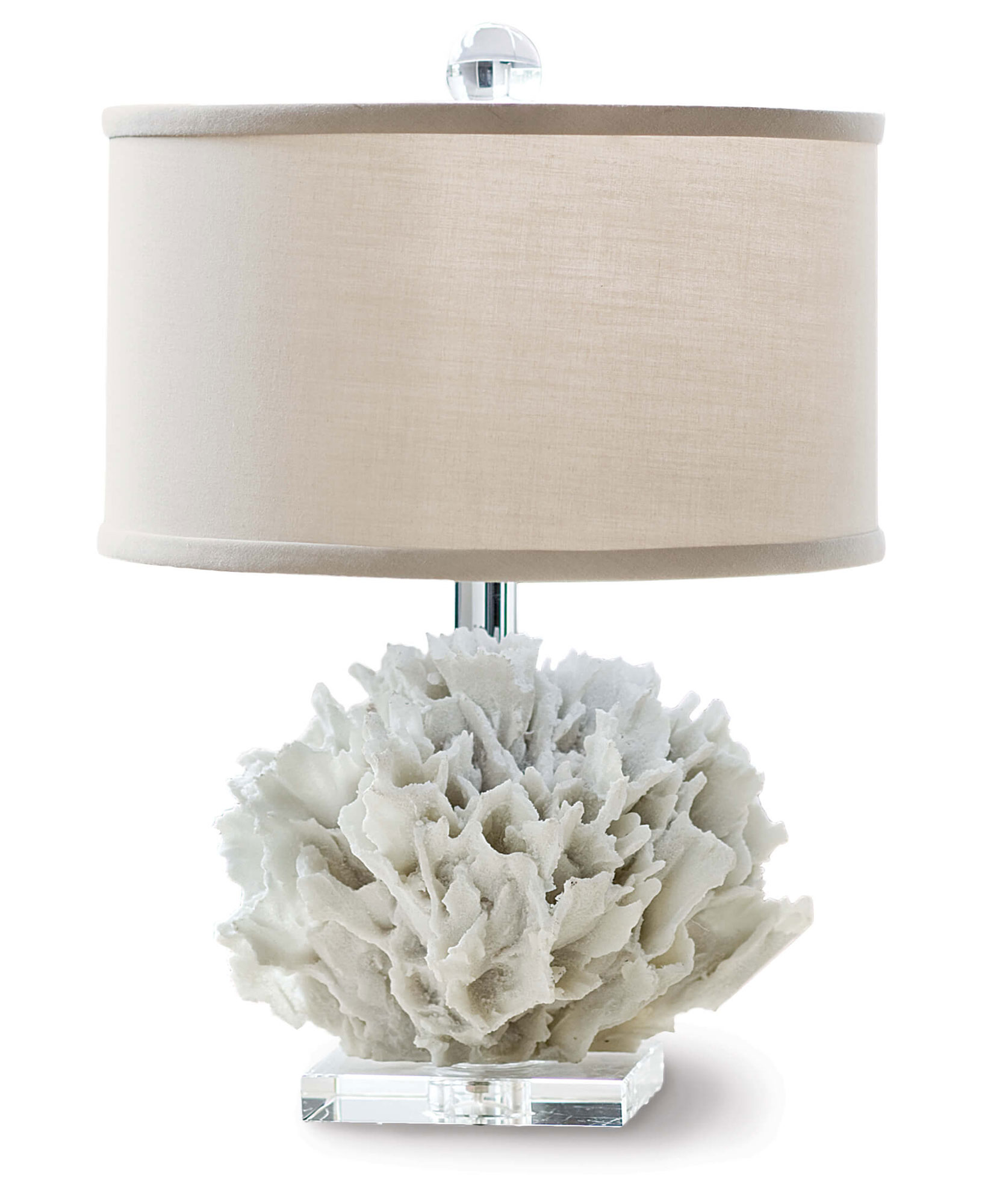 coral table lamp