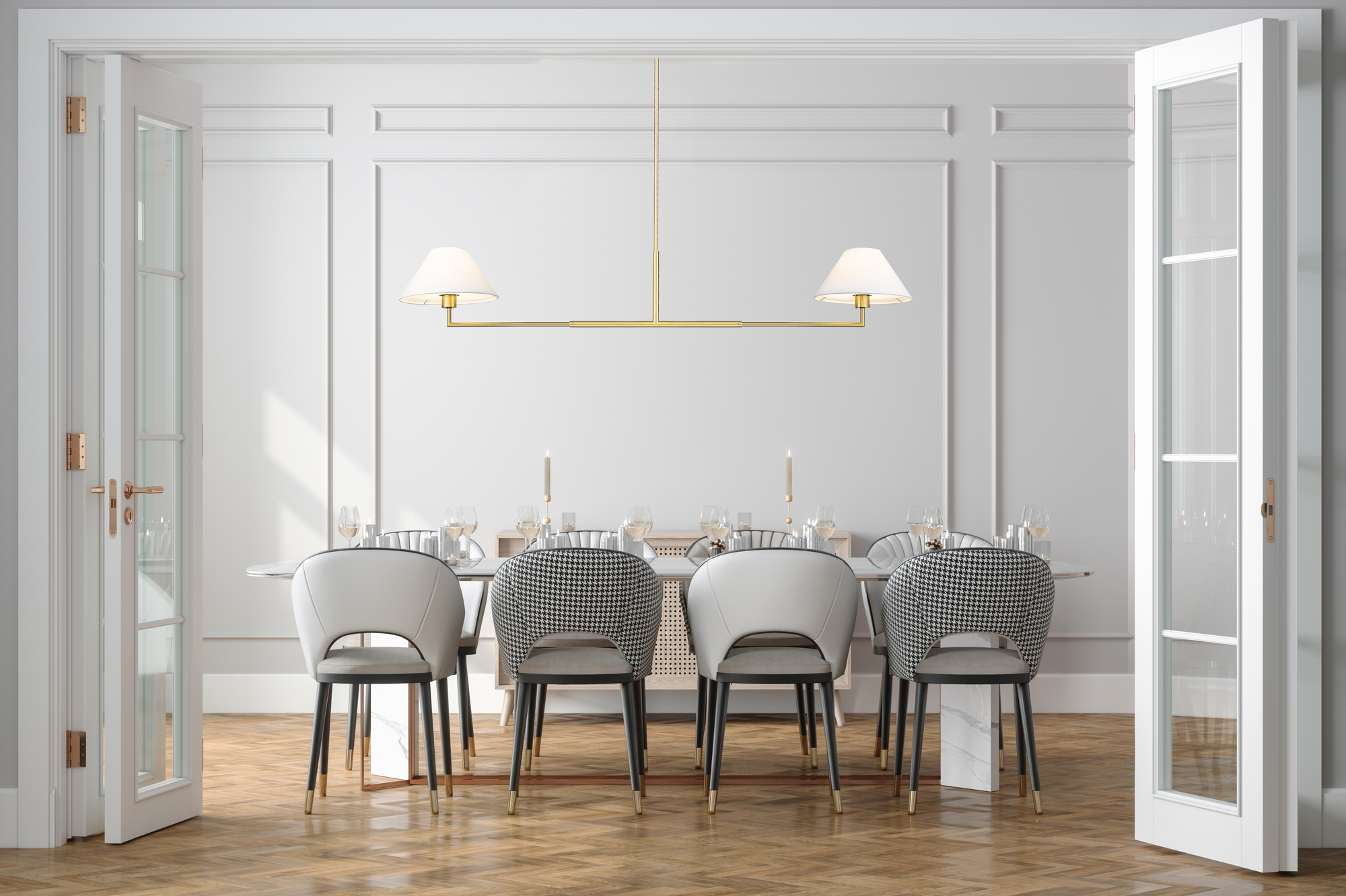 Leila Linear Chandelier by Z-Lite | 744-62L-MB | ZLT1298076