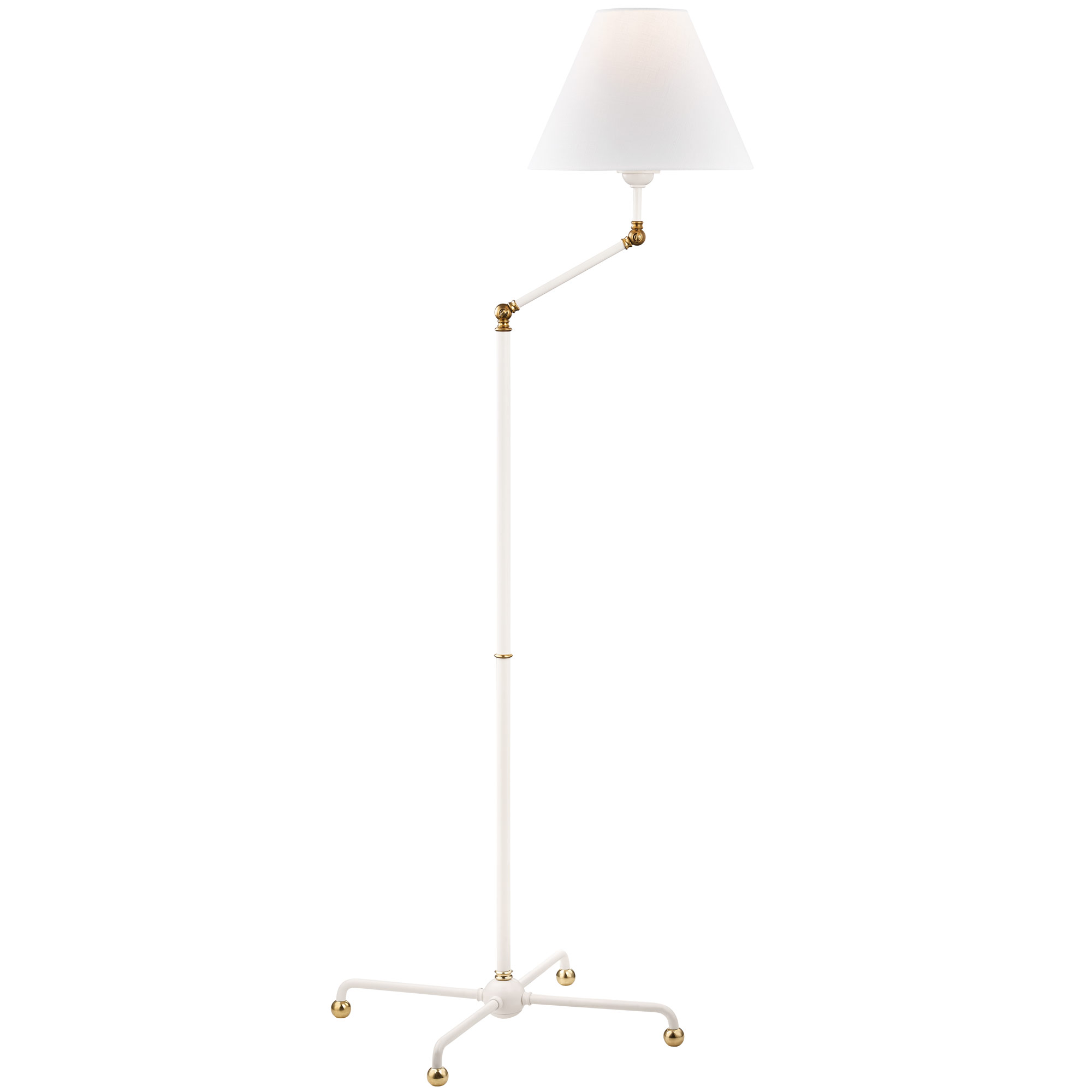 Classic No 1 White Floor Lamp By Hudson Valley Lighting Mdsl110 Agb Wh