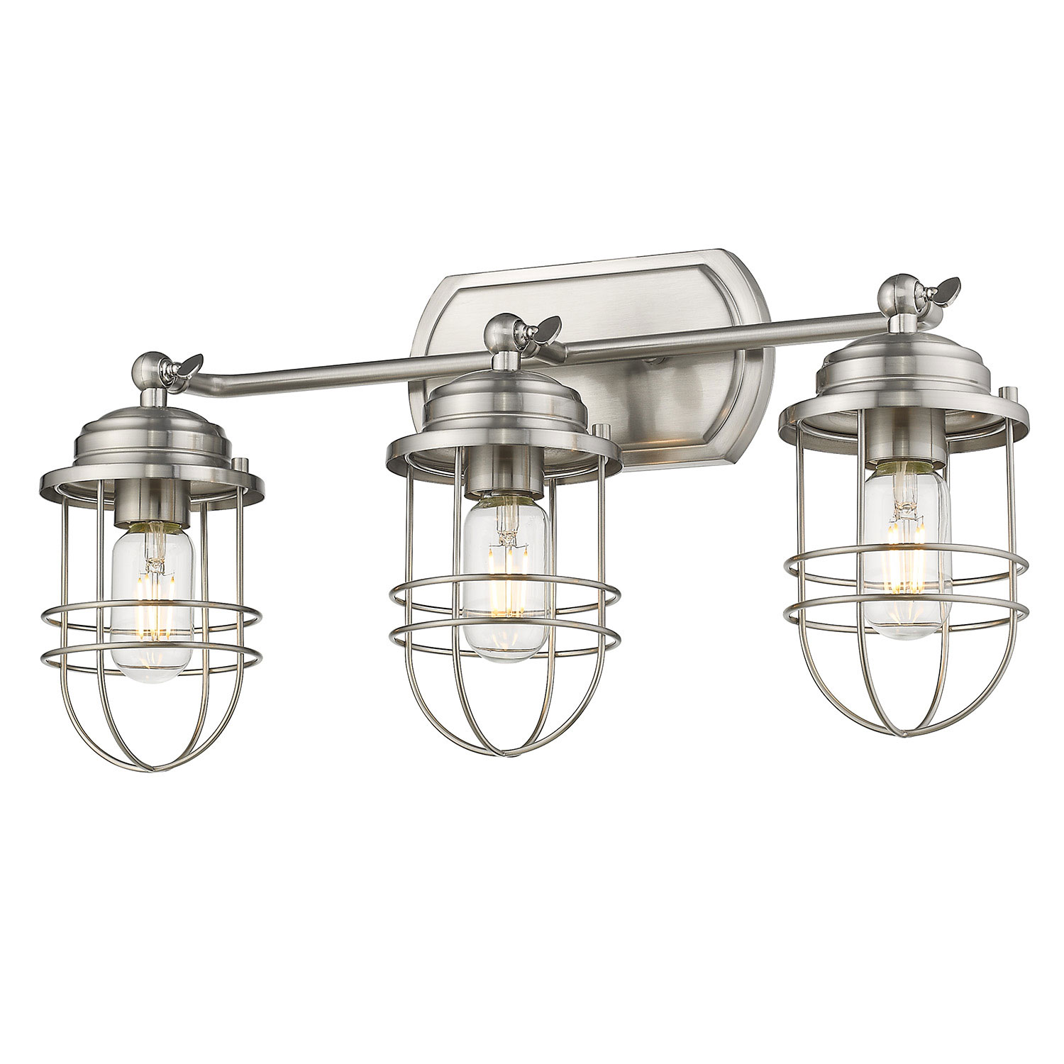 Seaport Bathroom Vanity Light By Golden Lighting 9808 Ba3 Pw