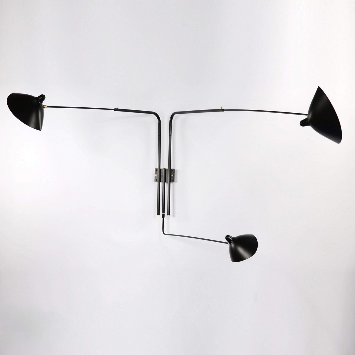 Serge Mouille Multi Rotating Arm Wall Sconce by Serge Mouille SC/3RSA | SMU841559