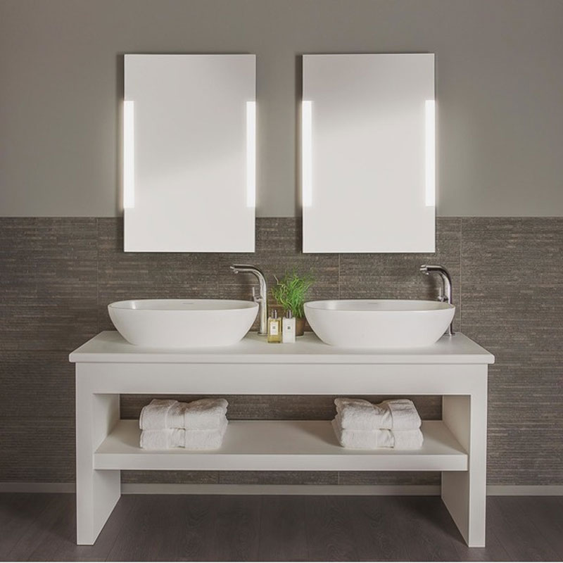 Halo Tall Led Light Bathroom Mirror With Images Bathroom