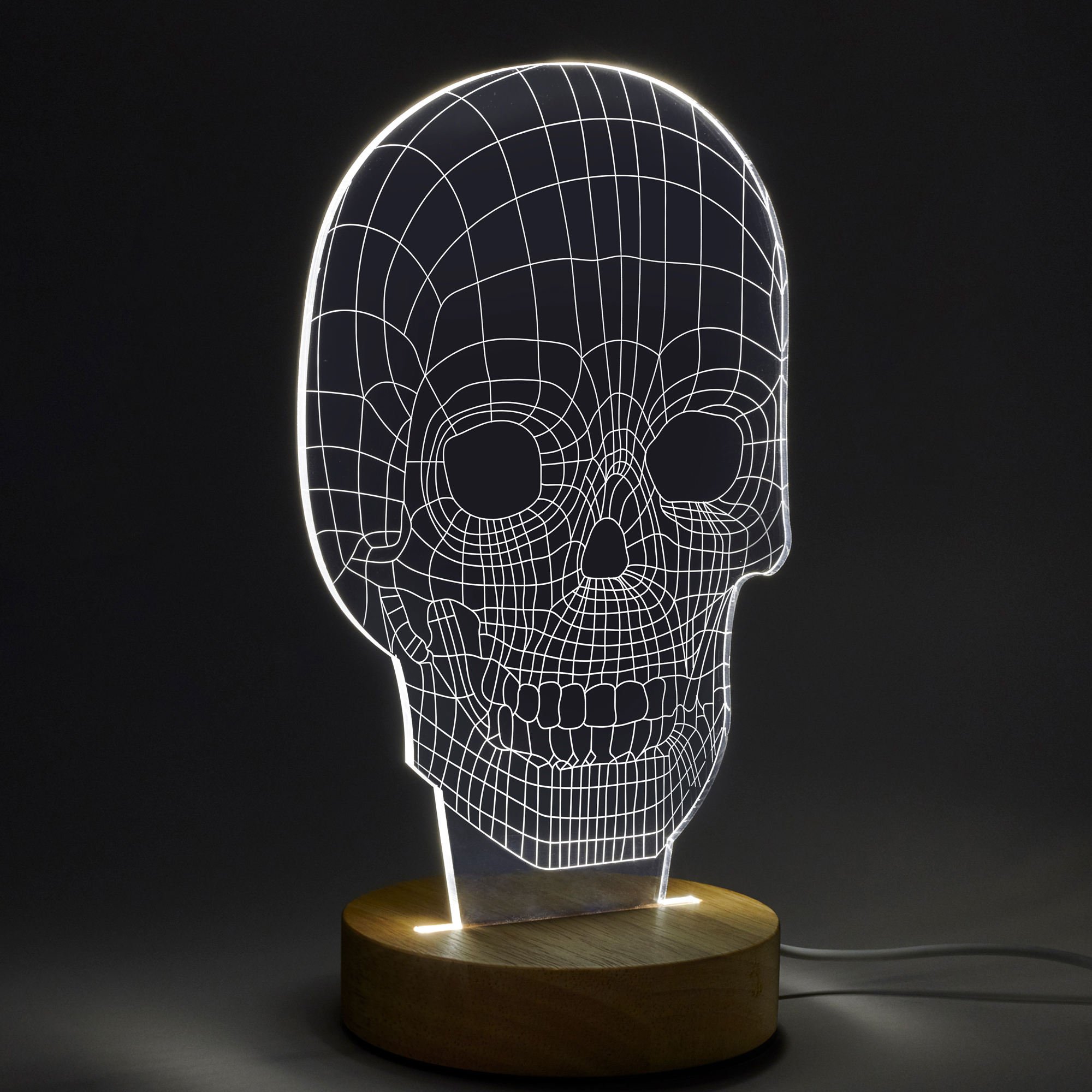 skull desk lamp
