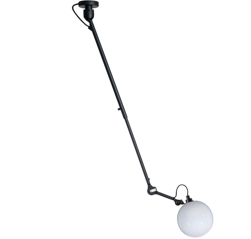 Lampe Gras N302 Long Arm Glass Ball Semi Flush Pendant by DCW Editions, 302 L BL-GLASSBALL 250