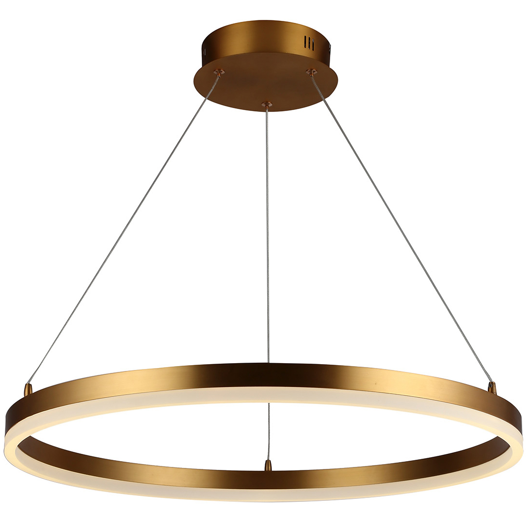 Casamotion Clear Round Roof- Copper Brass Ring Pendant Light