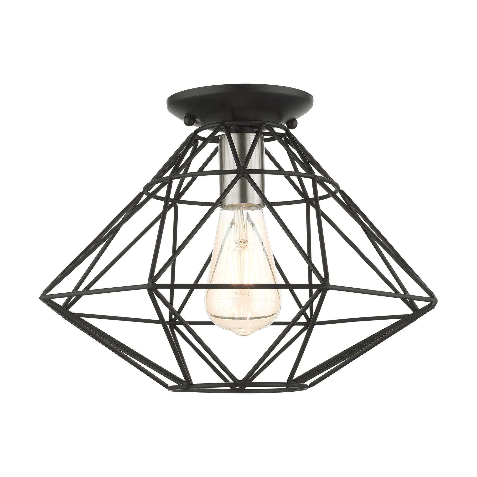 Geometric Flush Ceiling Light By Livex