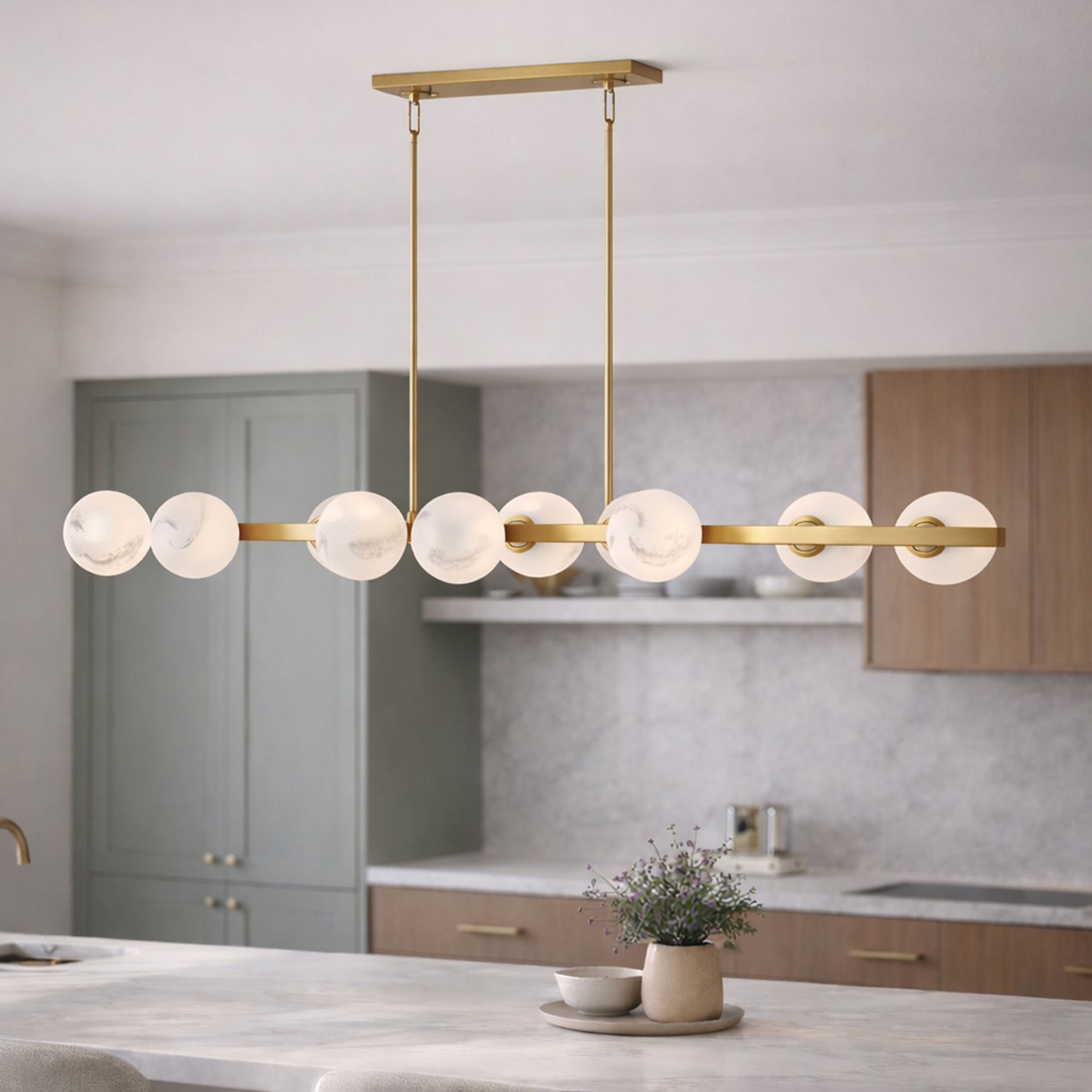 Selene Linear Chandelier by Fredrick Ramond | FR41906LCB | FRD1270583