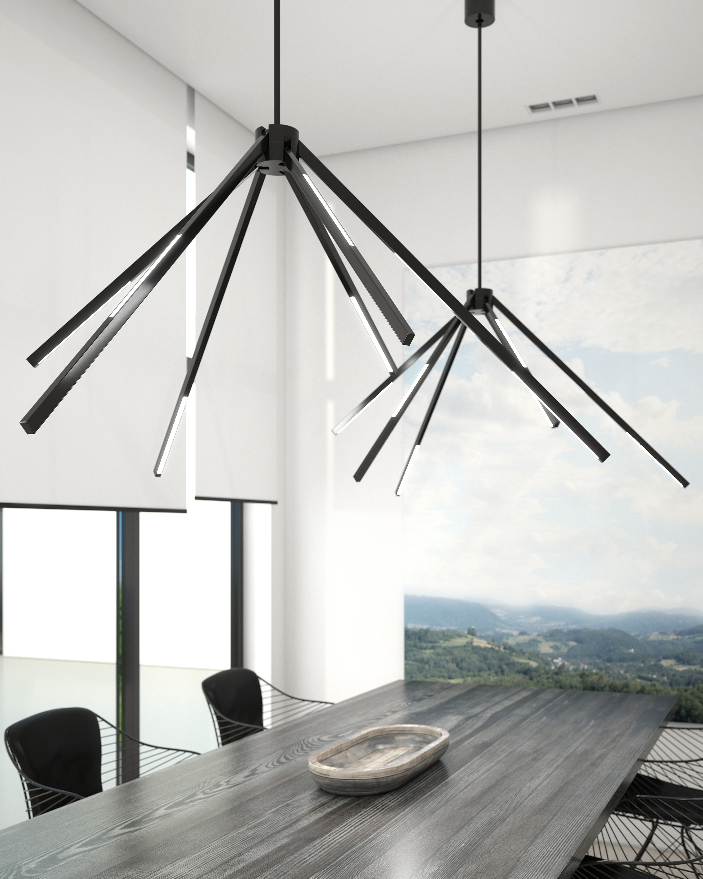 Installation Gallery Office Lighting Tech Chandeliers Aeon Pendant By Tech Lighting