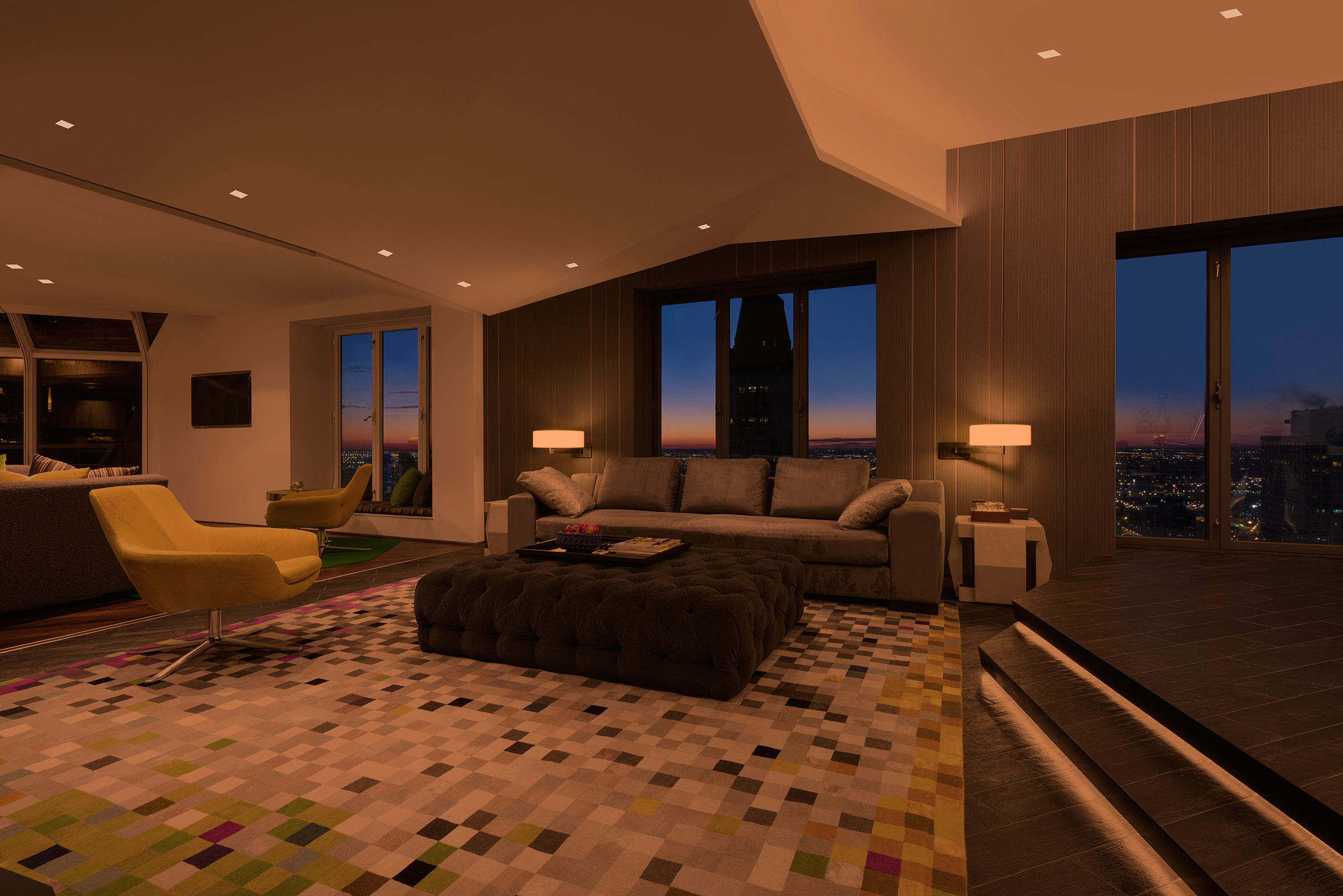 living room with dim light images