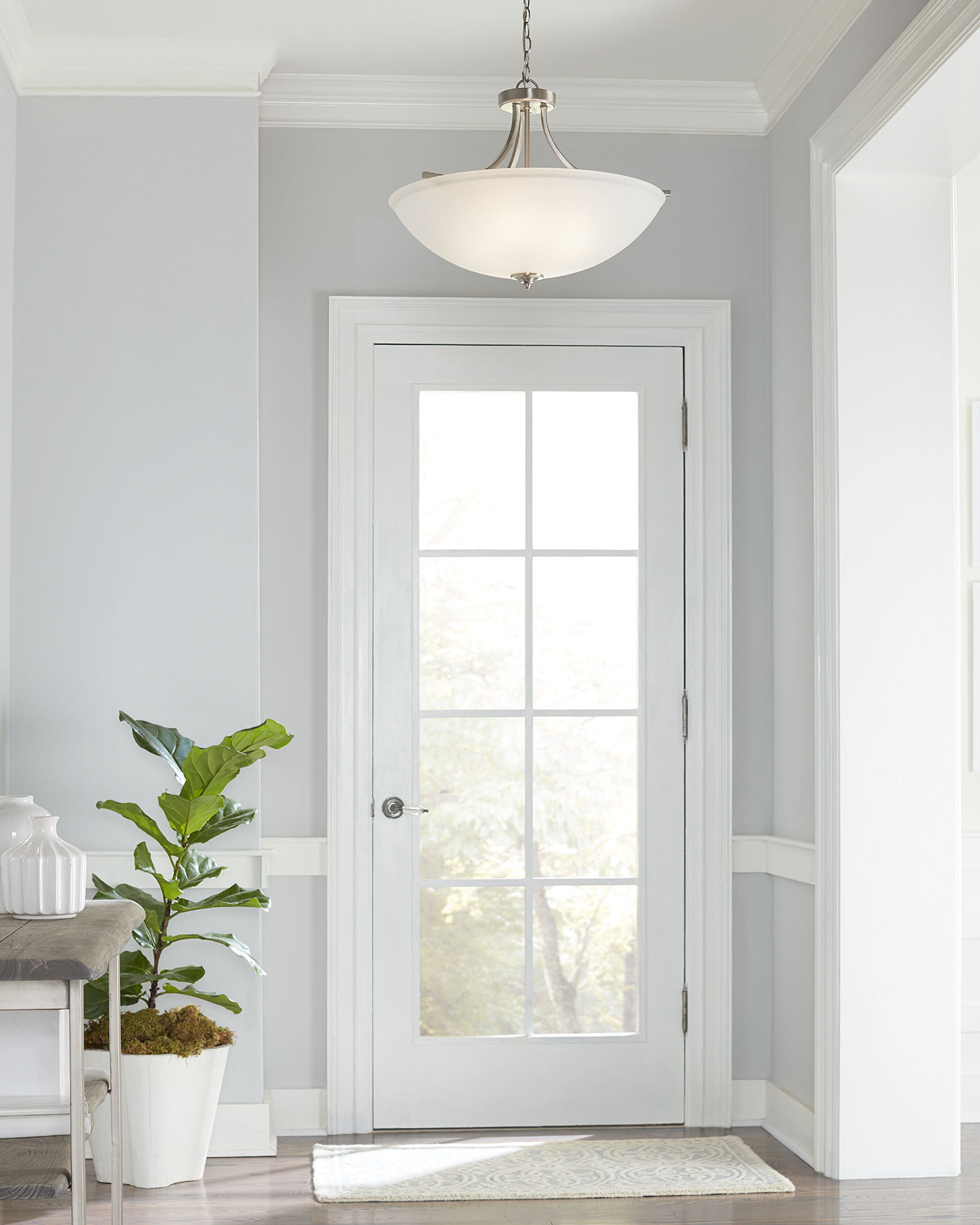 Installation Gallery Entry Foyer Lighting Ceiling Geary Convertible Semi Flush Mount Pendant By Sea Gull Lighting