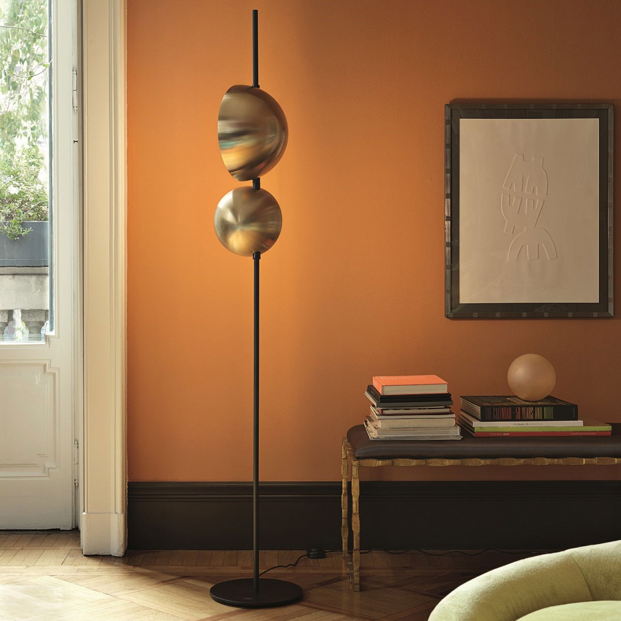 Superluna Floor Lamp by Oluce Srl | OL-SUPERLUNA-397-BL Superluna Floor Lamp by Oluce Srl | OL-SUPERLUNA-397-BL