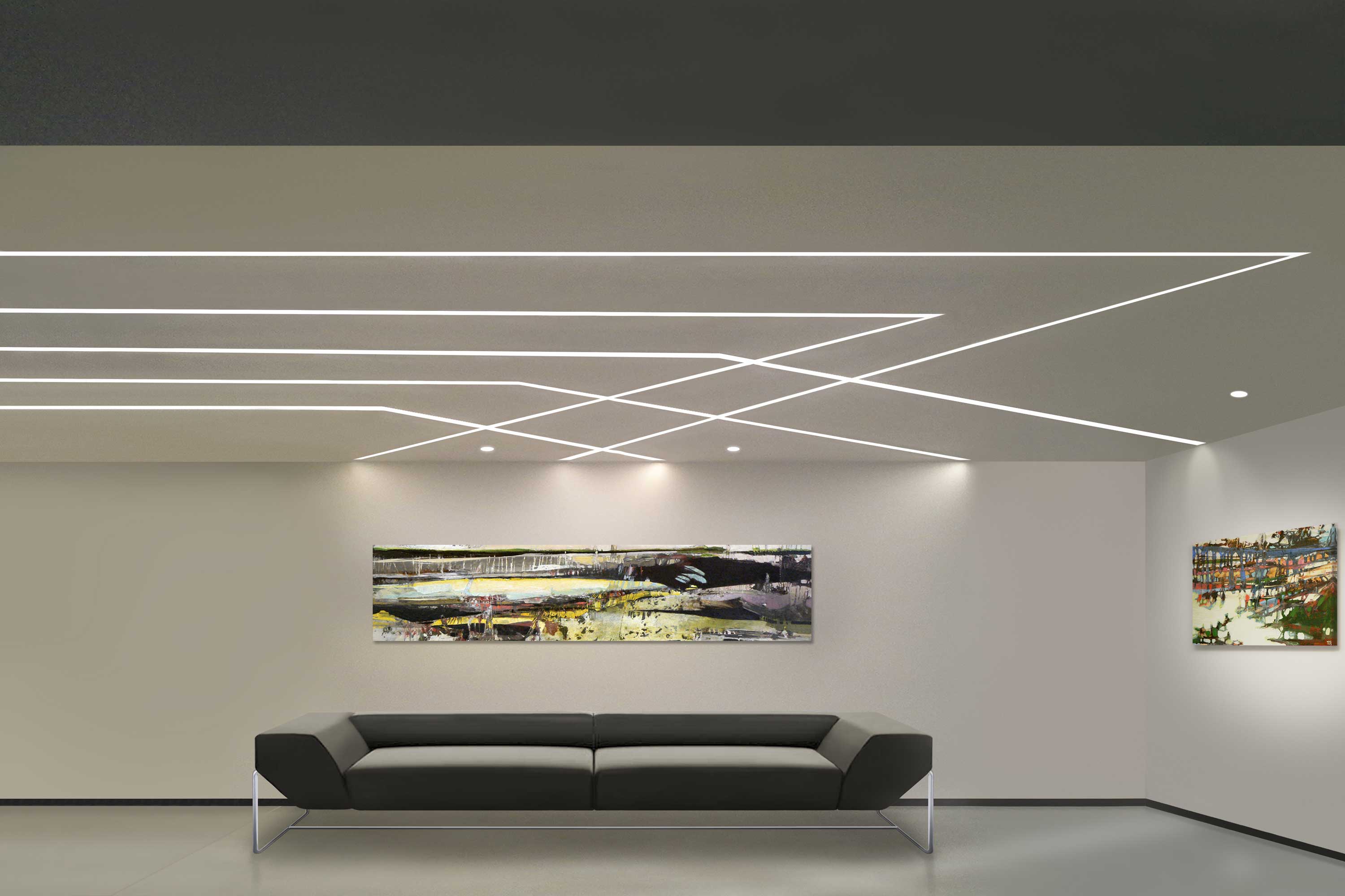Installation Gallery Office Lighting Truline 5a 2 5w 24vdc Plaster In Led System By Pureedge Lighting
