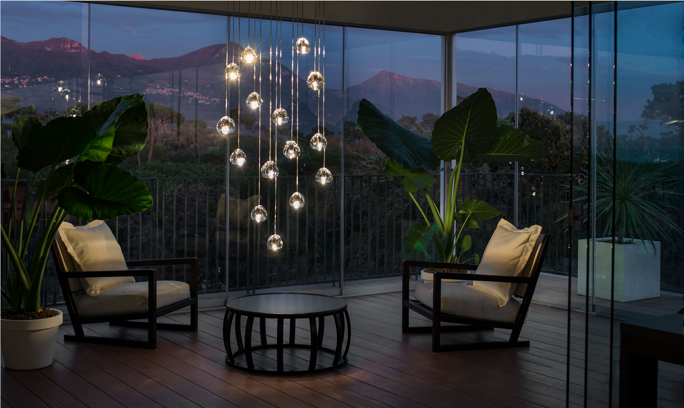 Mizu Rectangular Multi Light Pendant by Terzani USA | 0R15SE8F4AR