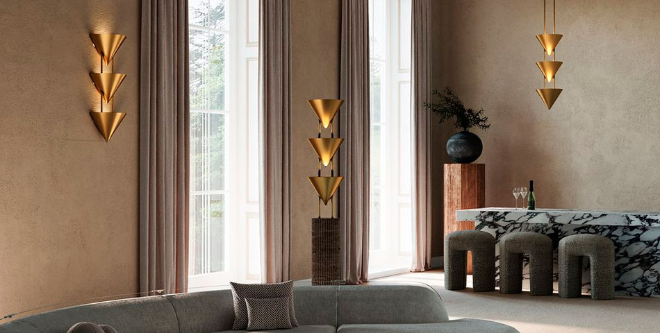 Gold Design | Gold Light Chandelier Pendant - Lightology